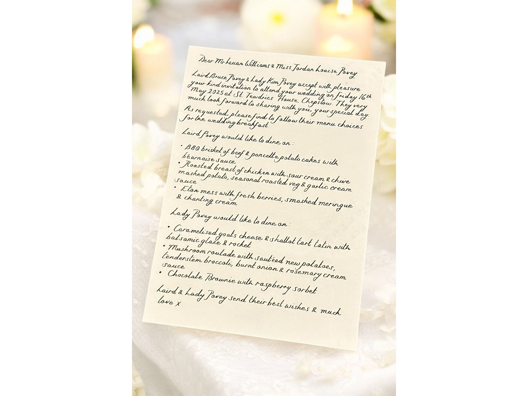 Handwritten Vintage Scroll with Twine and Gold Wax Seal