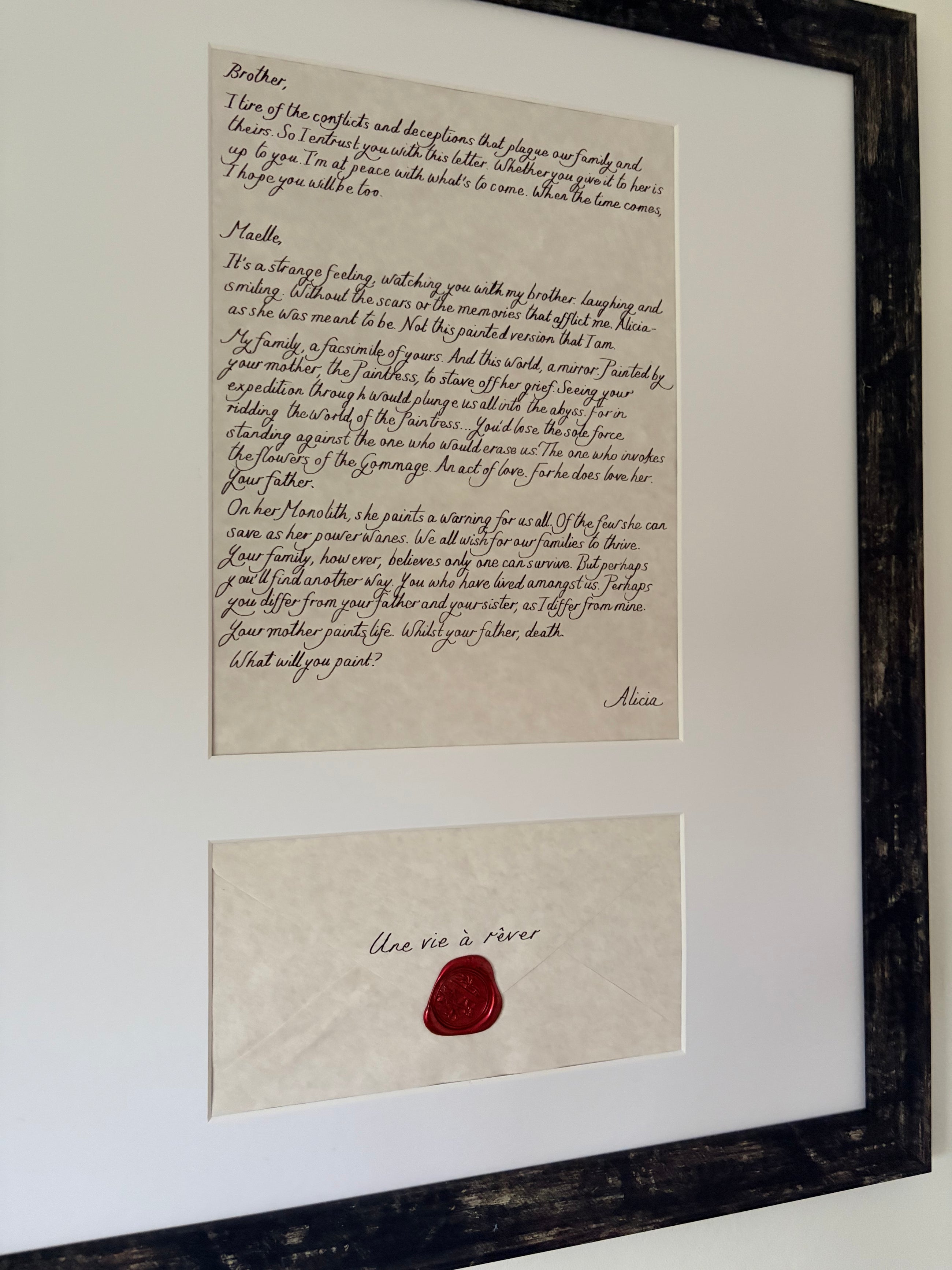 Alicia’s Handwritten Letter to Verso Clair Obscur: Expedition 33