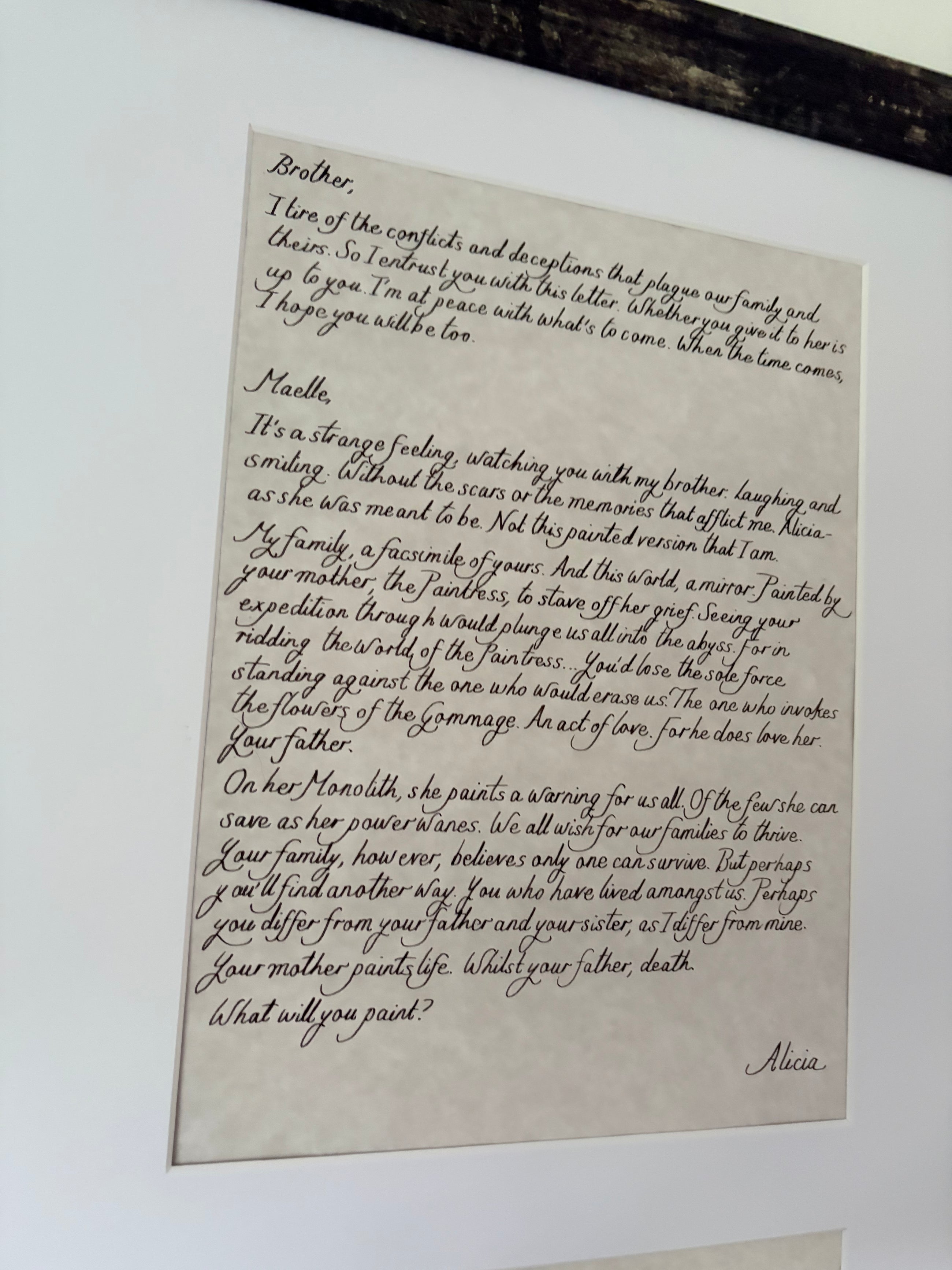 Alicia’s Handwritten Letter to Verso Clair Obscur: Expedition 33