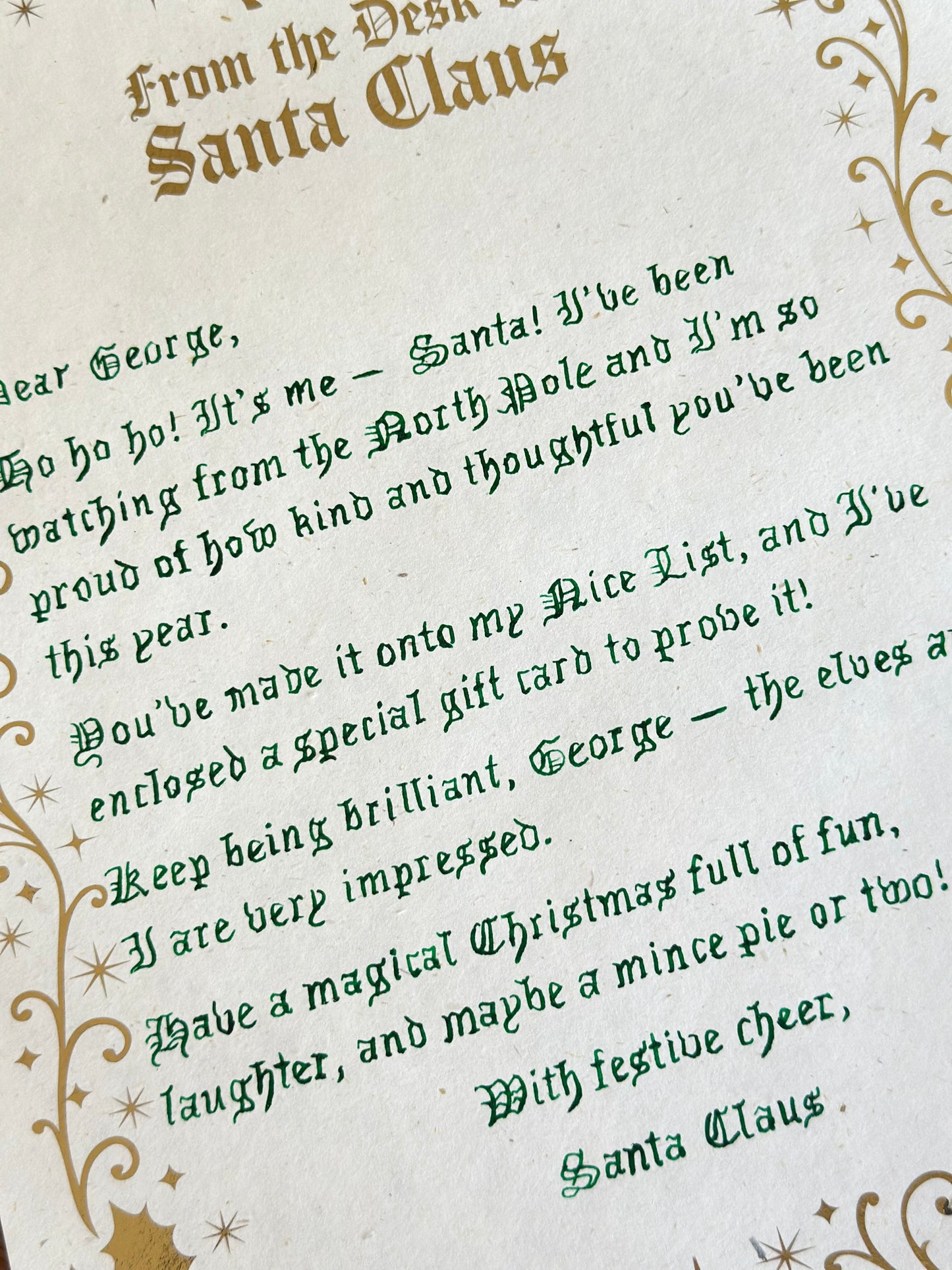 Luxury Handwritten Letter from Santa