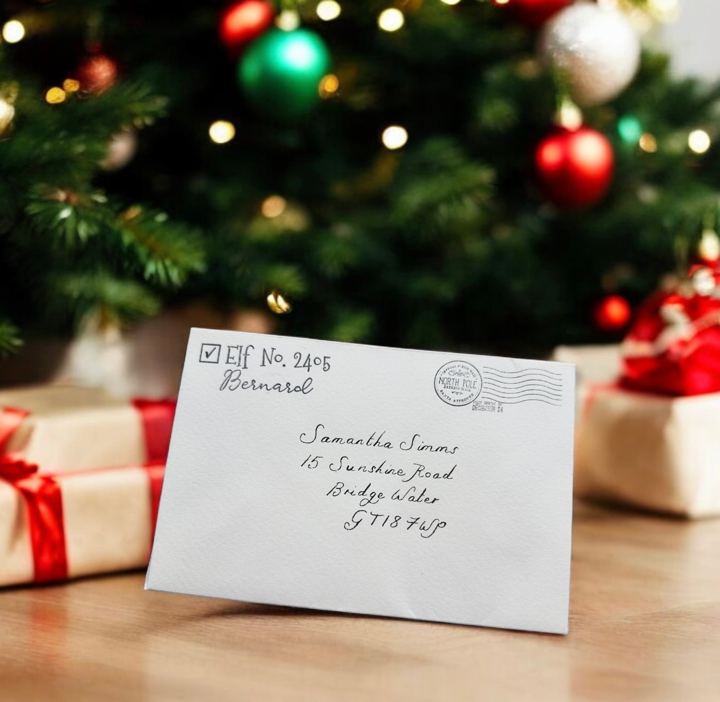 Handwritten Santa Letter in Cursive