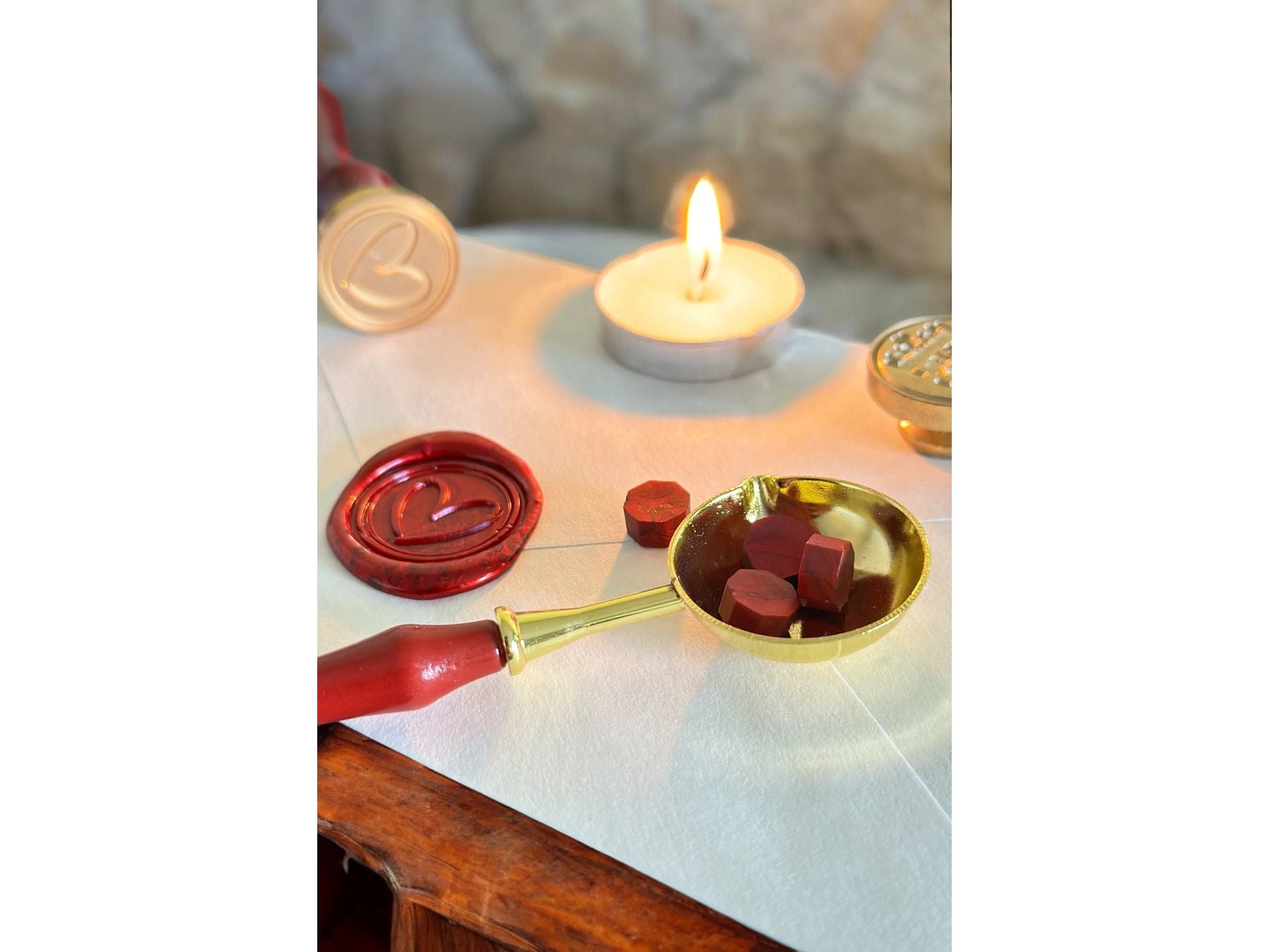 Handwritten A4 Parchment Letter with Red Wax Seal