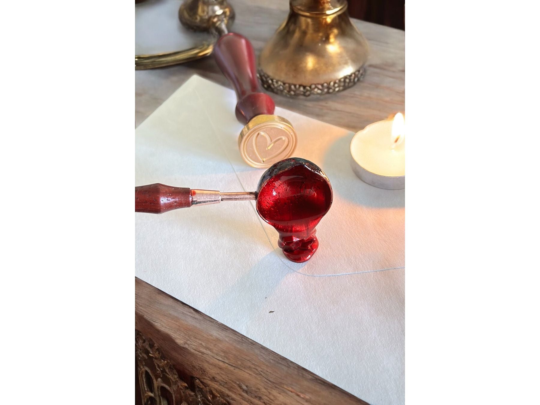 Handwritten A4 Parchment Letter with Red Wax Seal