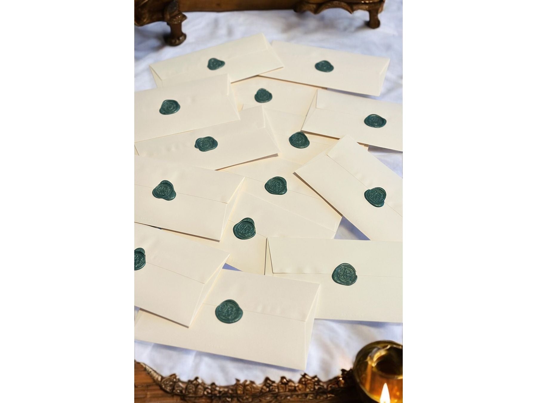 Handwritten Luxury Letters A4 with Green Wax Seal