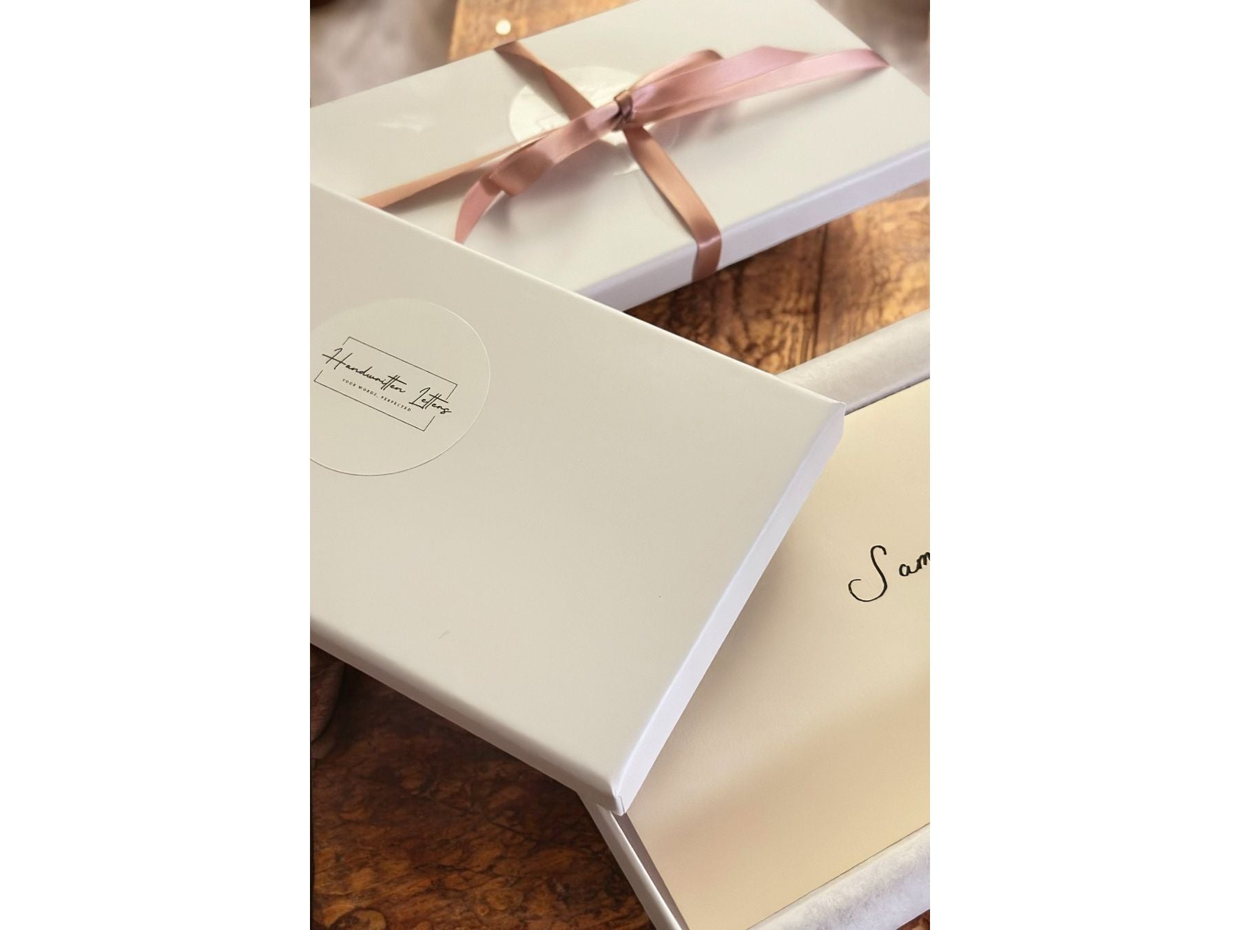 Handwritten Luxury Letters A4 with Pink Wax Seal