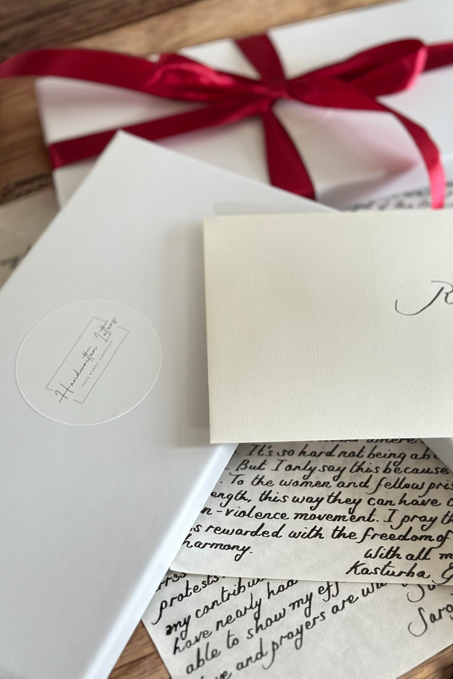 Handwritten A4 Parchment Letter with Red Wax Seal