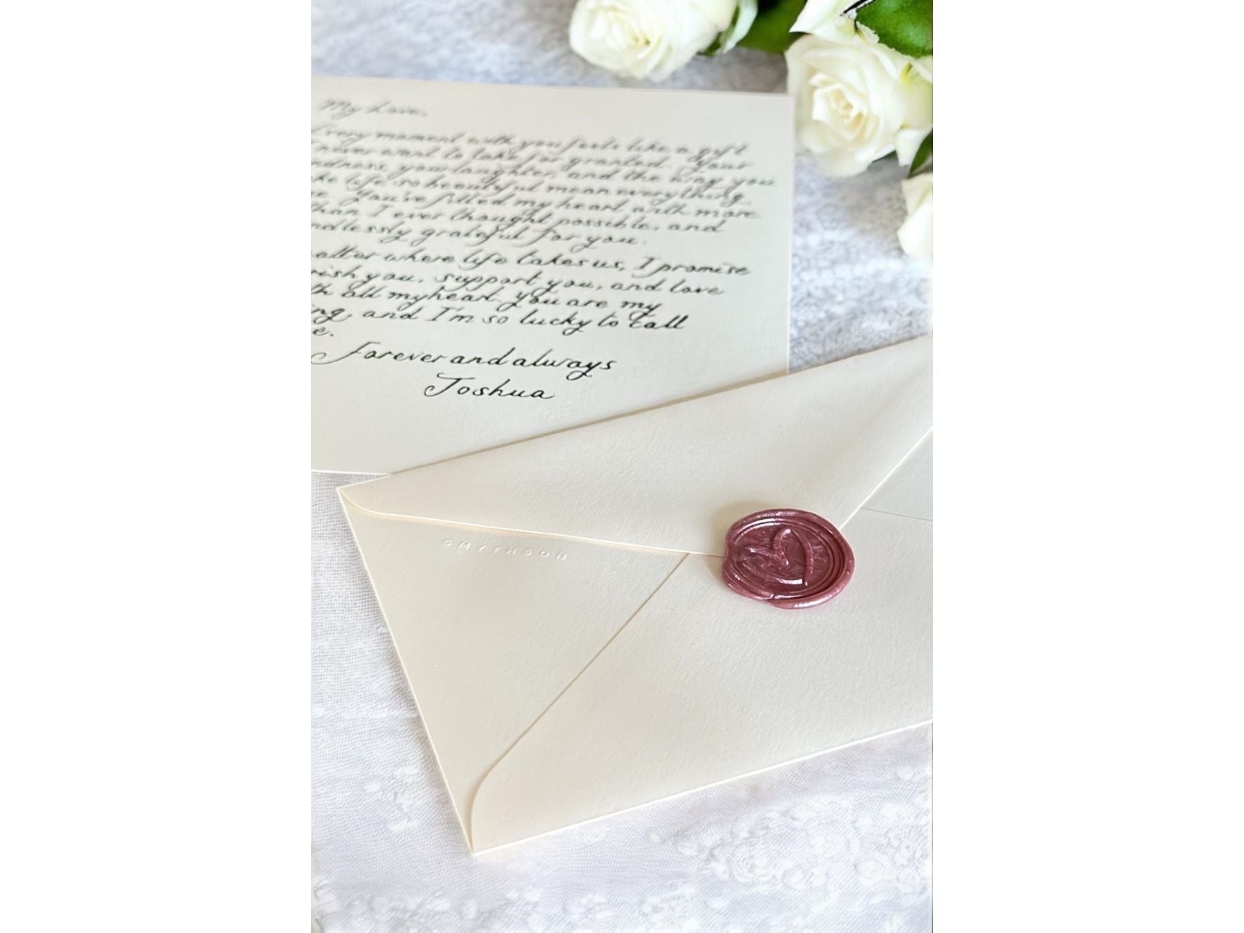 Luxury A5 Short Letters Pink Wax Seal