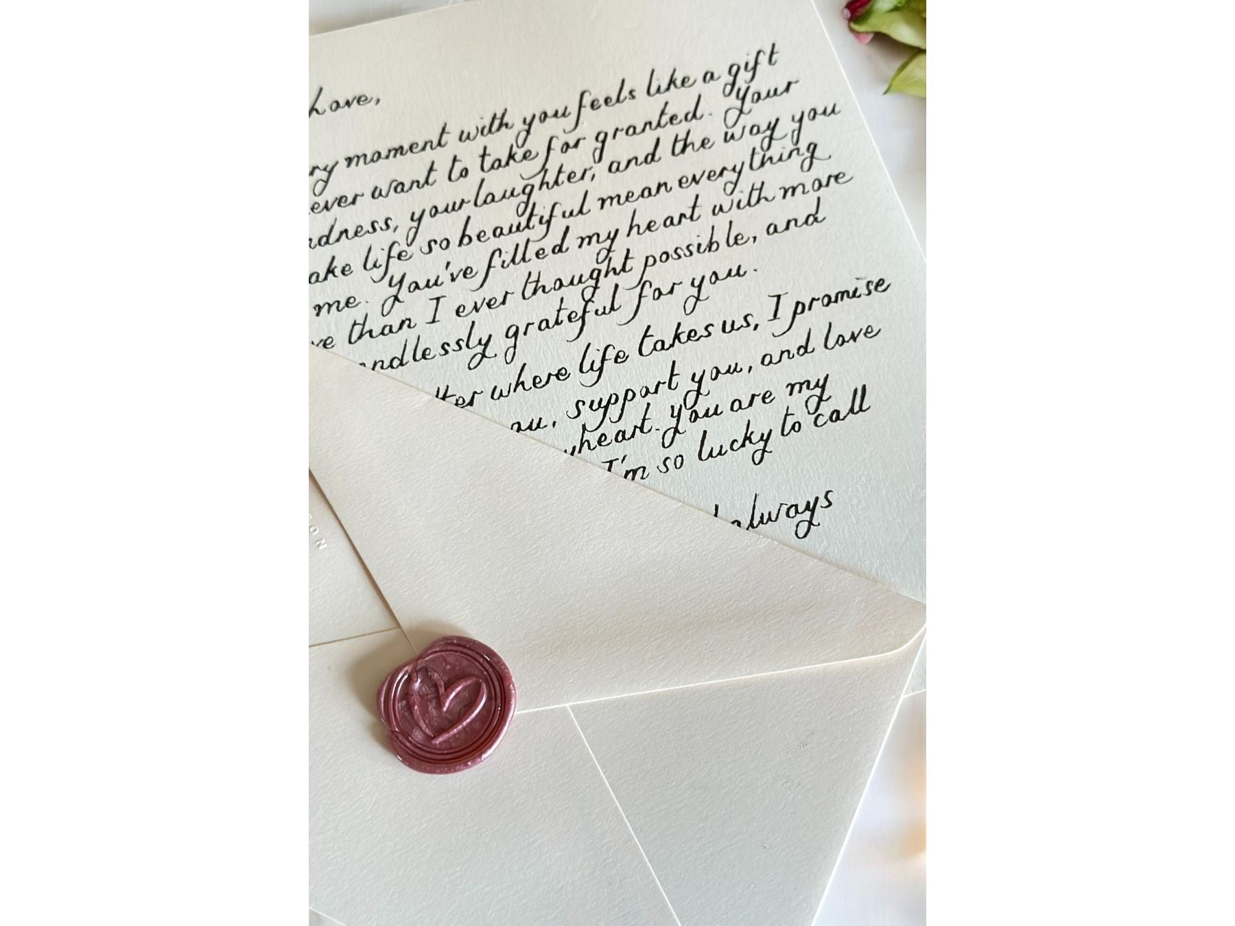 Luxury A5 Short Letters Pink Wax Seal