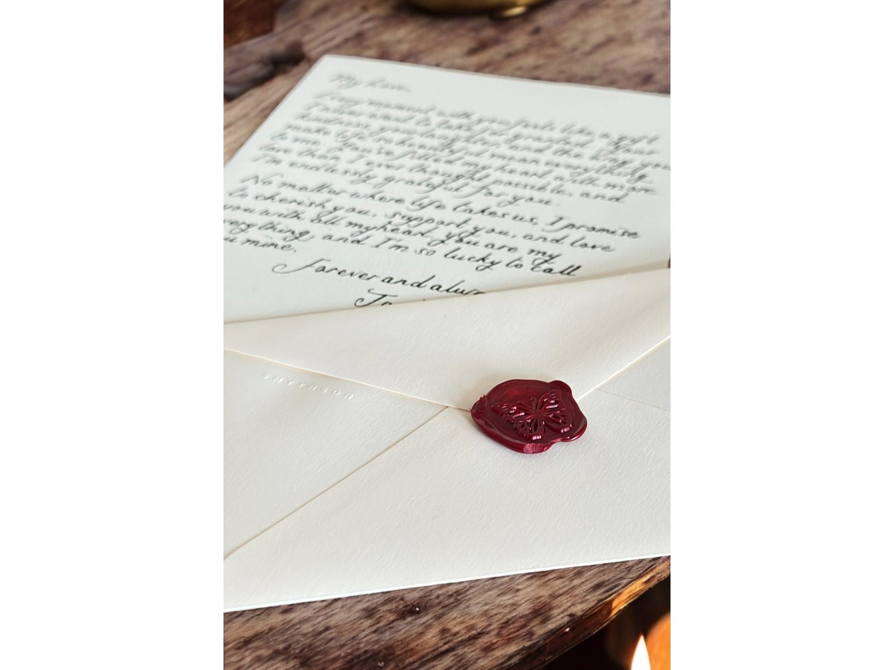 A5 Luxury Short Letters Red Wax Seal