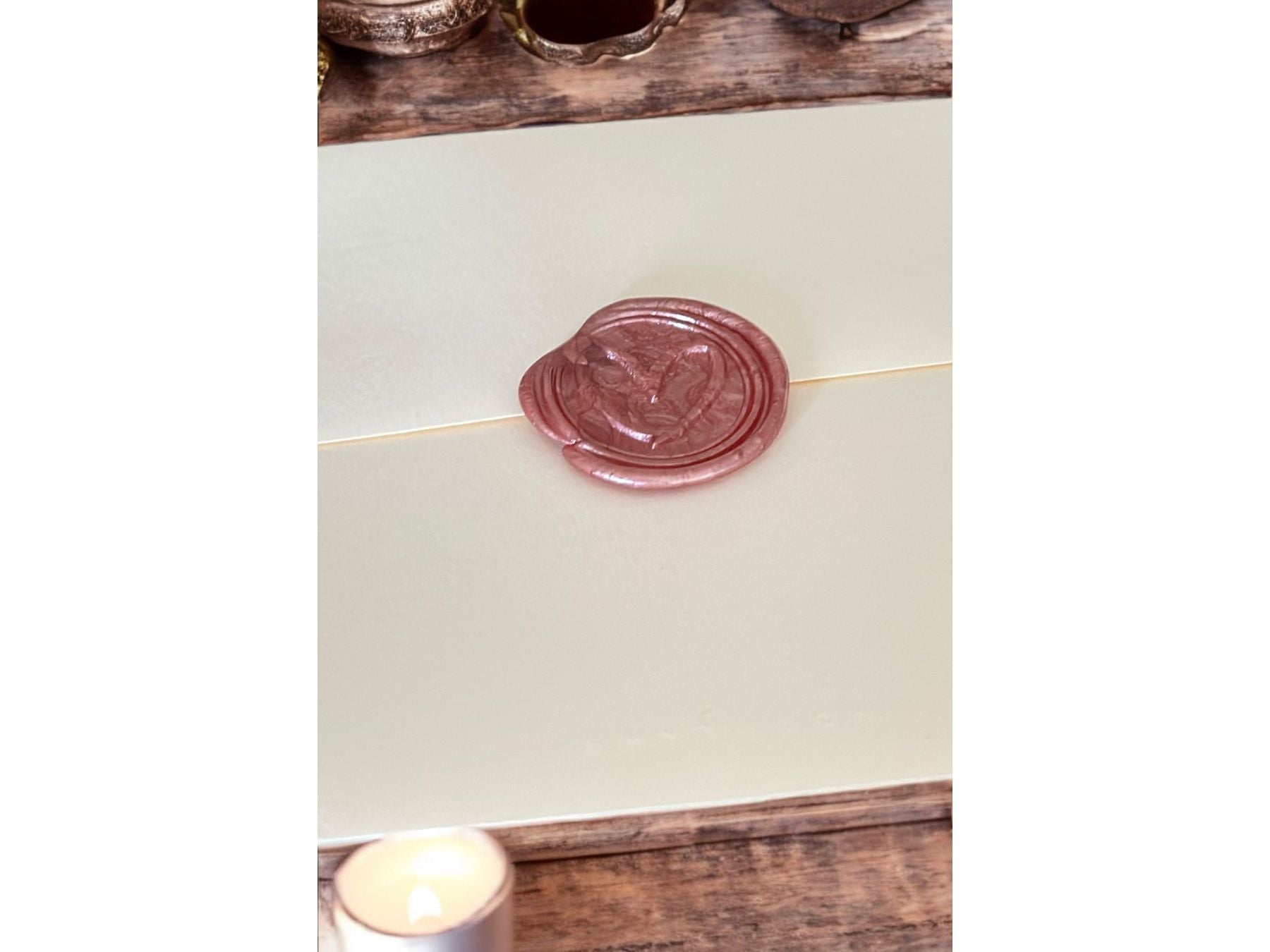 Handwritten Luxury Letters A4 with Pink Wax Seal