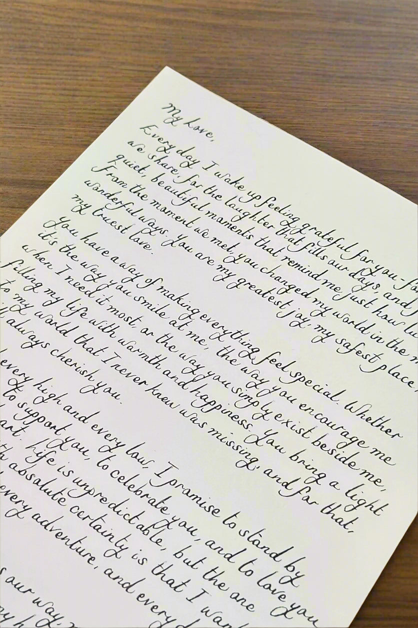 Handwritten Luxury Letters A4 with Gold Wax Seal