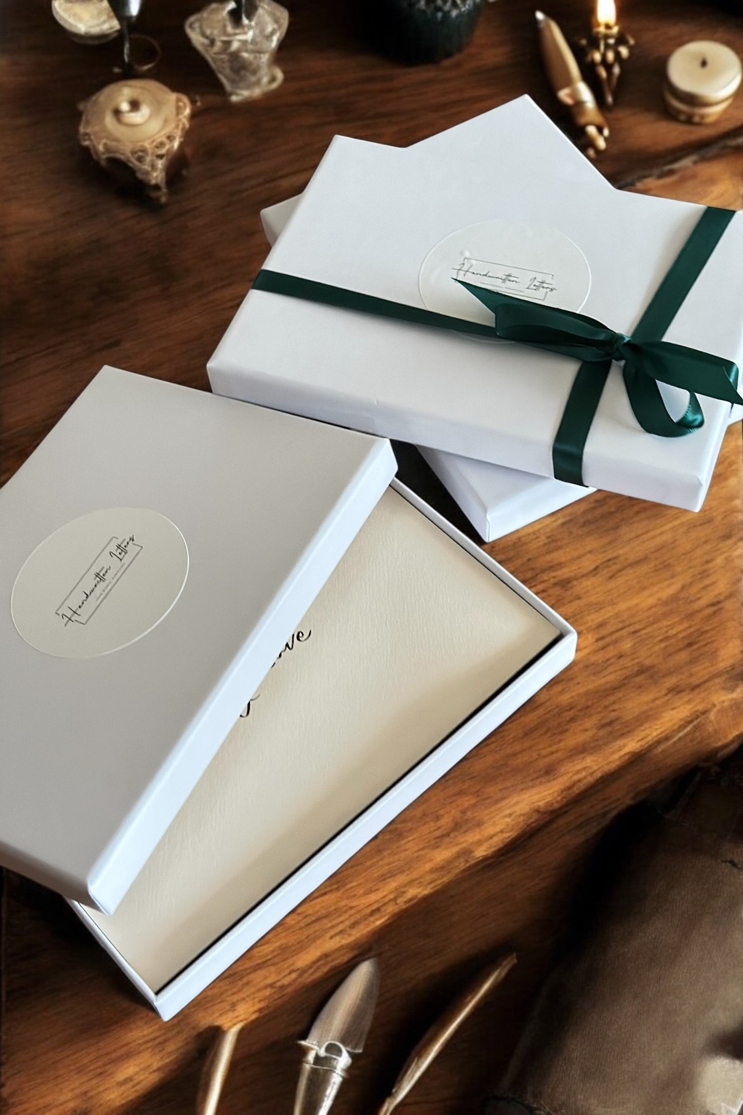 A5 Luxury Short Letters Green Wax Seal