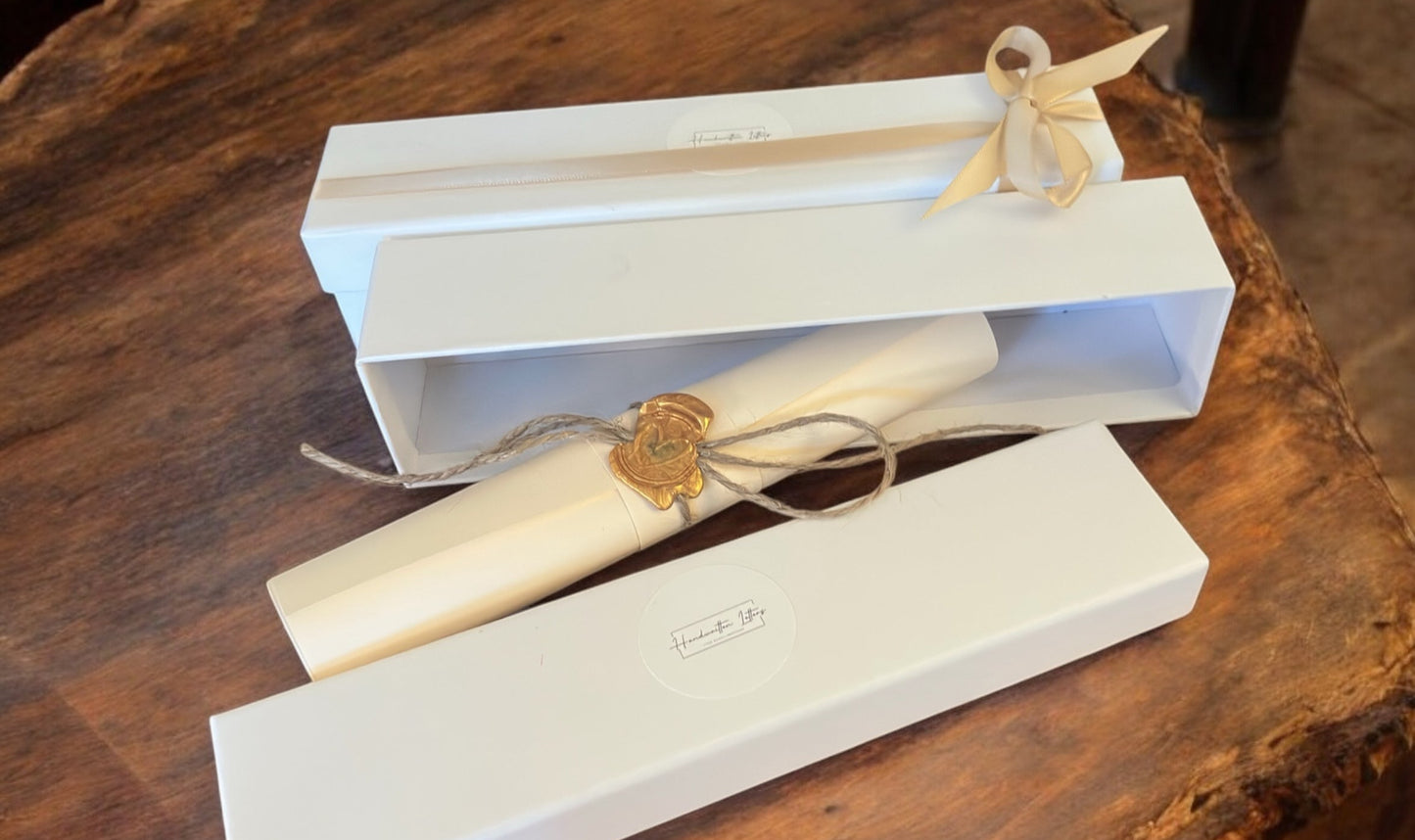 Gift Box For Scrolls - Unique Keepsake