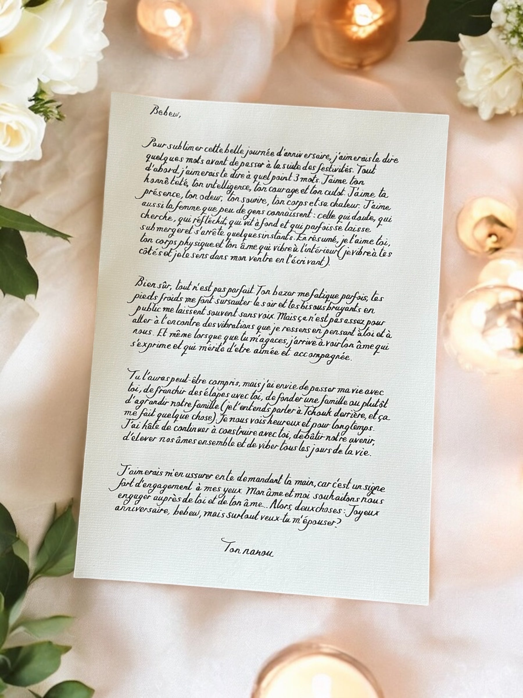 Handwritten Luxury Letters A4 with Red Wax Seal