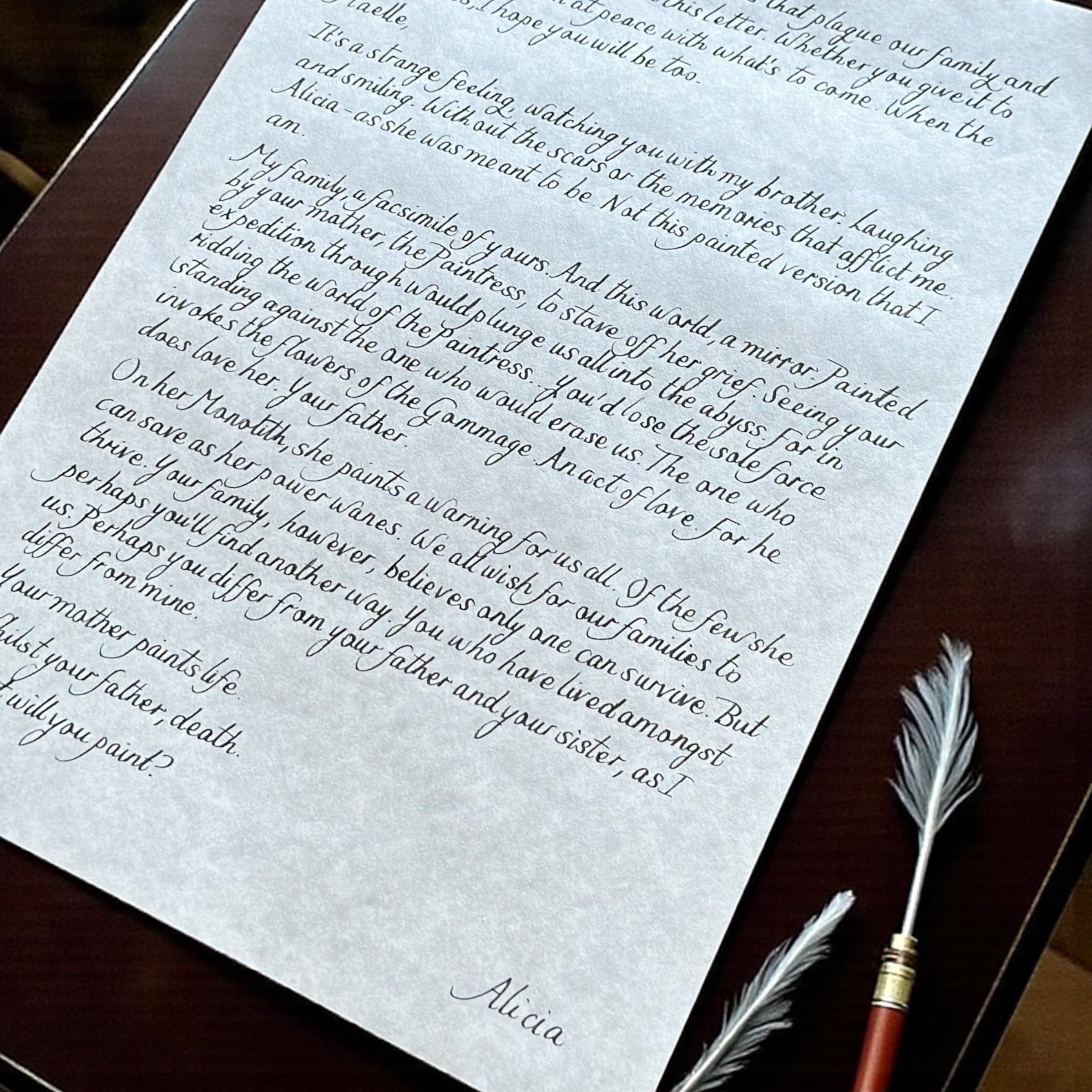 Alicia’s Handwritten Letter to Verso Clair Obscur: Expedition 33