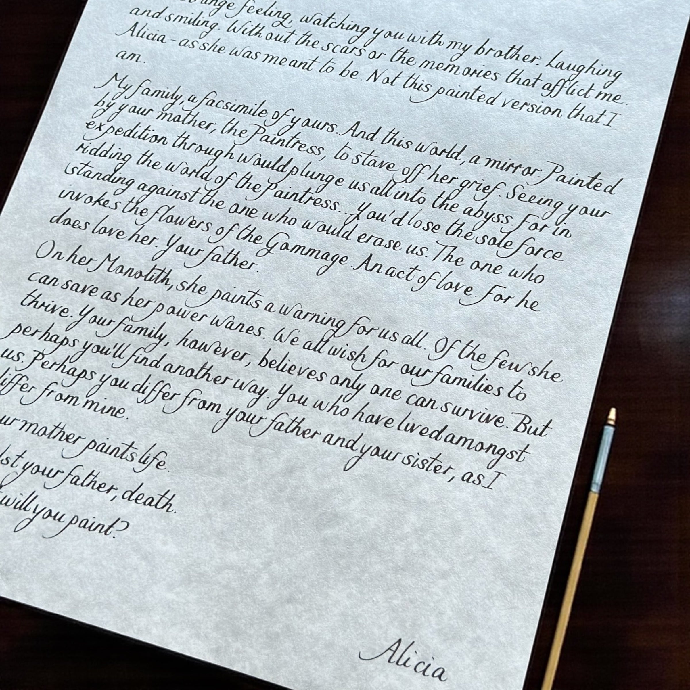 Alicia’s Handwritten Letter to Verso Clair Obscur: Expedition 33