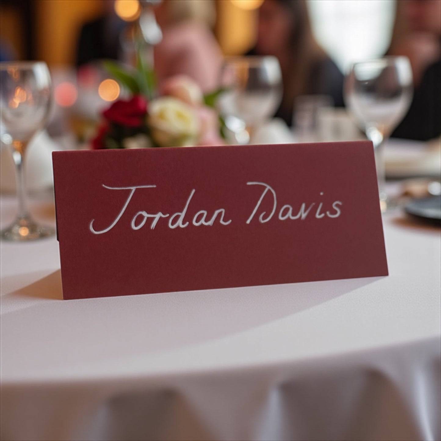 Handwritten Red Wedding Place Cards