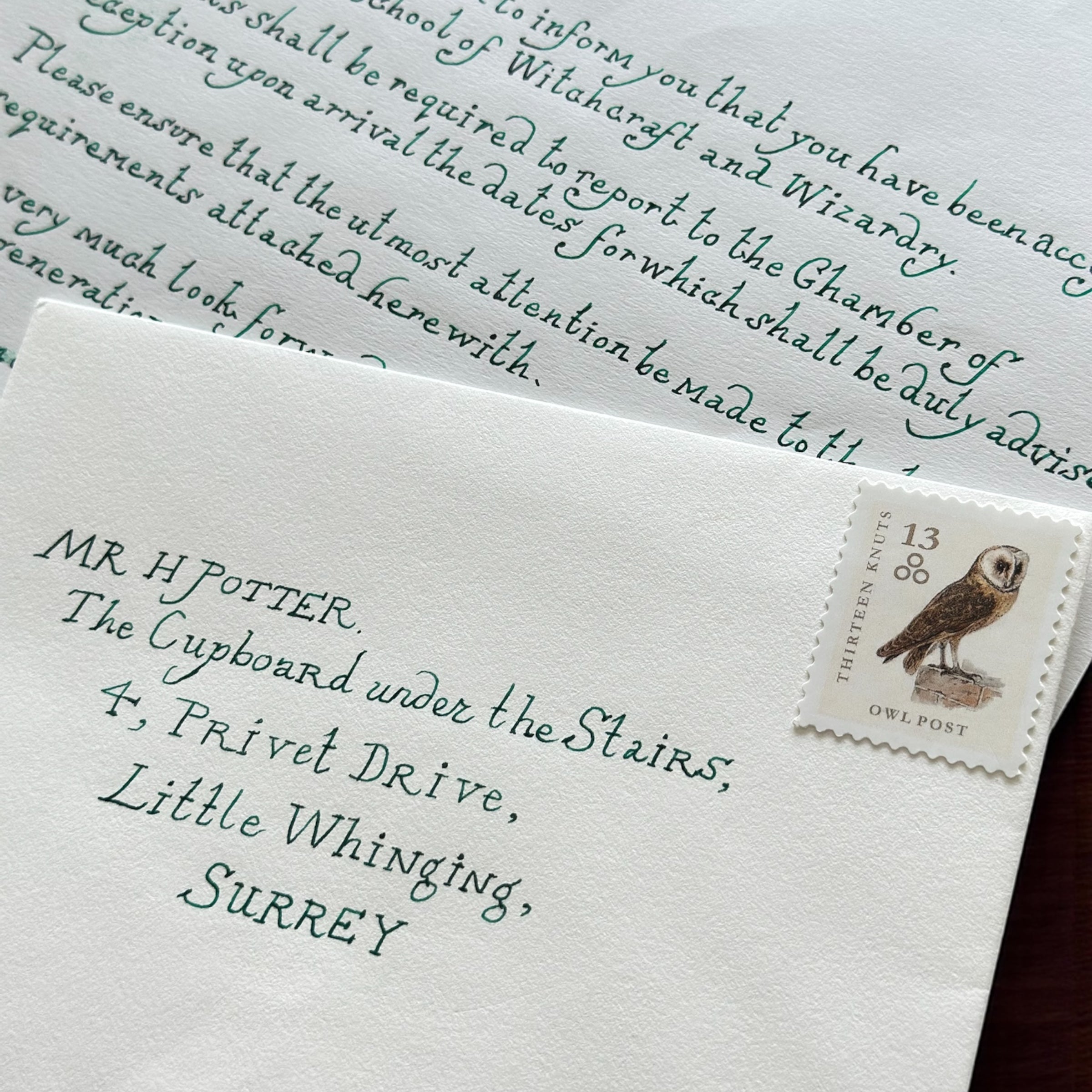 Handwritten Harry Potter Acceptance Letter