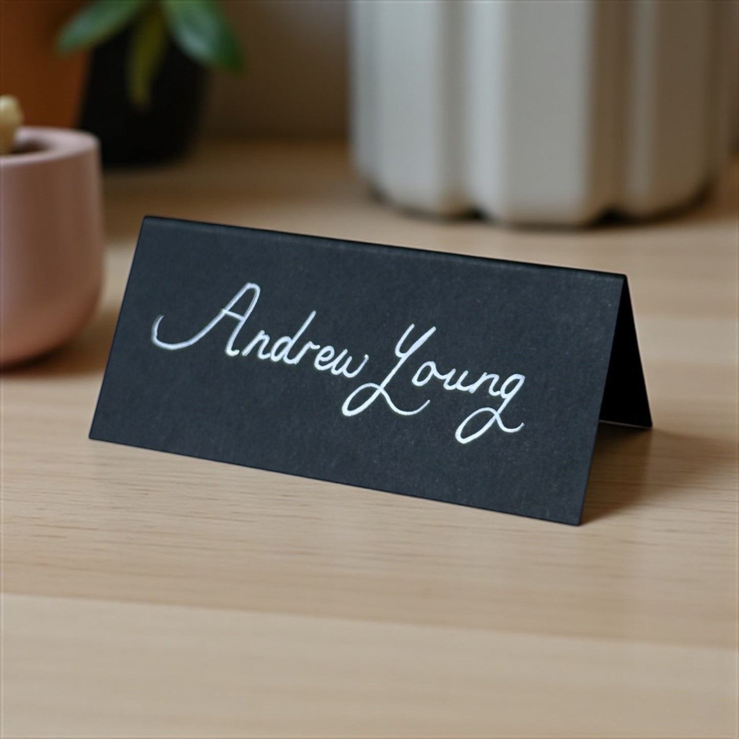 Handwritten Black Place Cards
