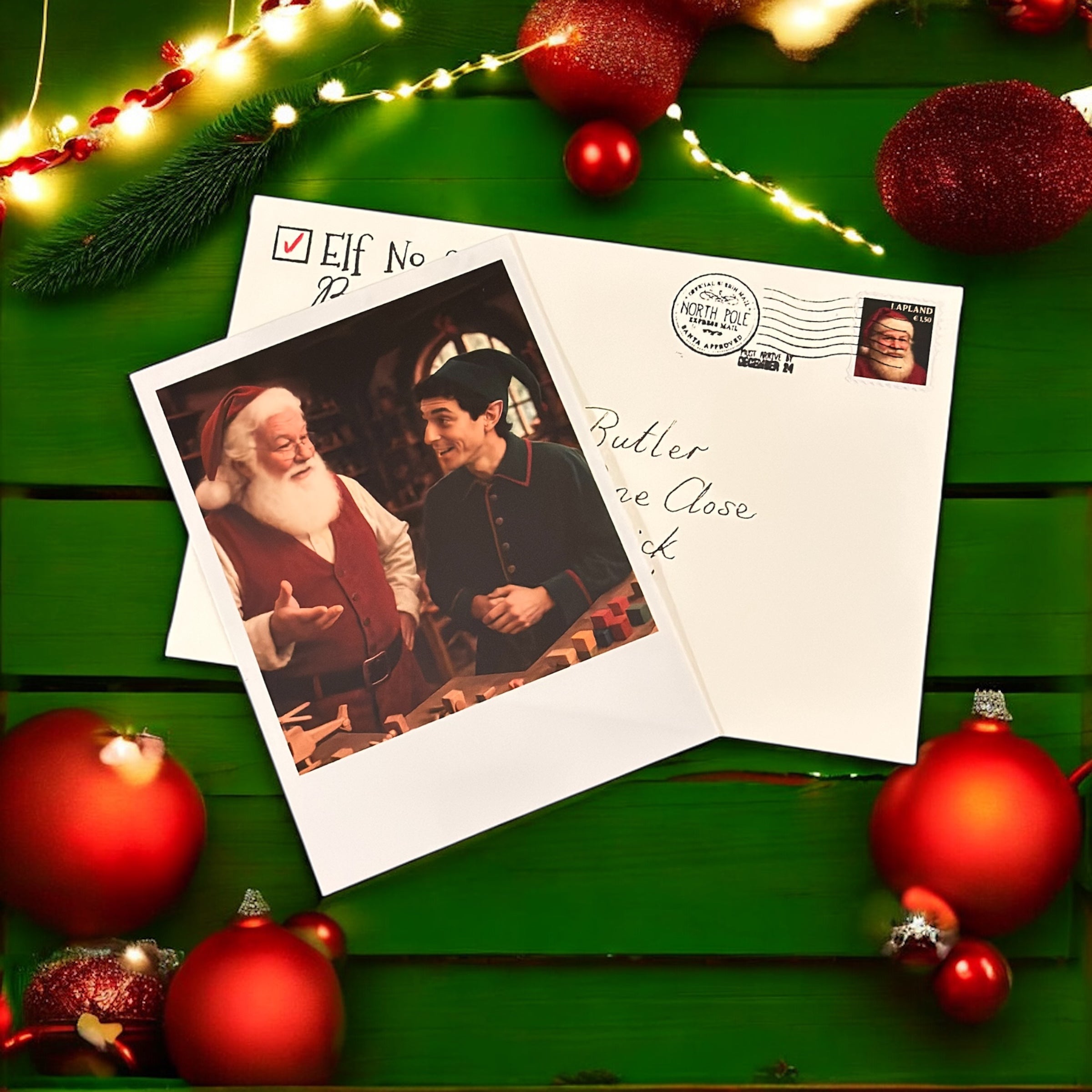 Handwritten Santa Letter in Cursive with Wax Seal
