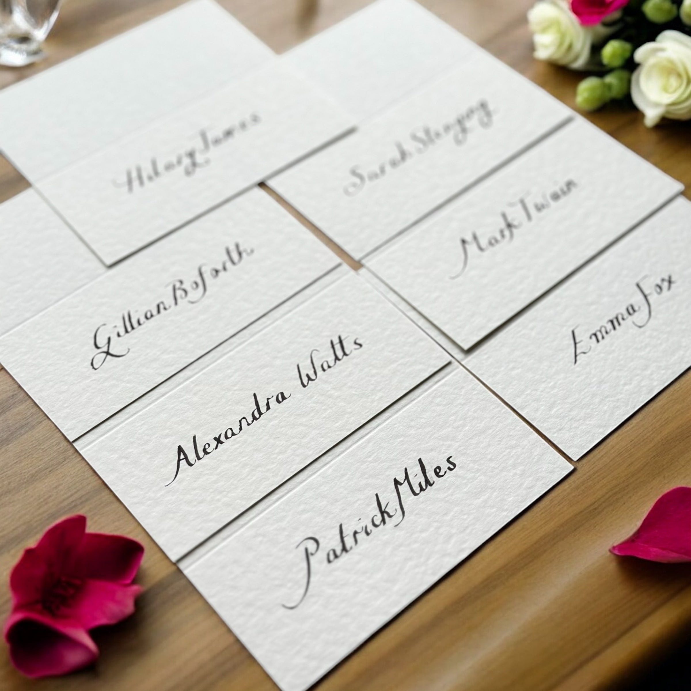 Handwritten Place Cards White
