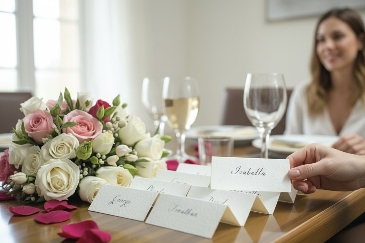 Handwritten Place Cards White