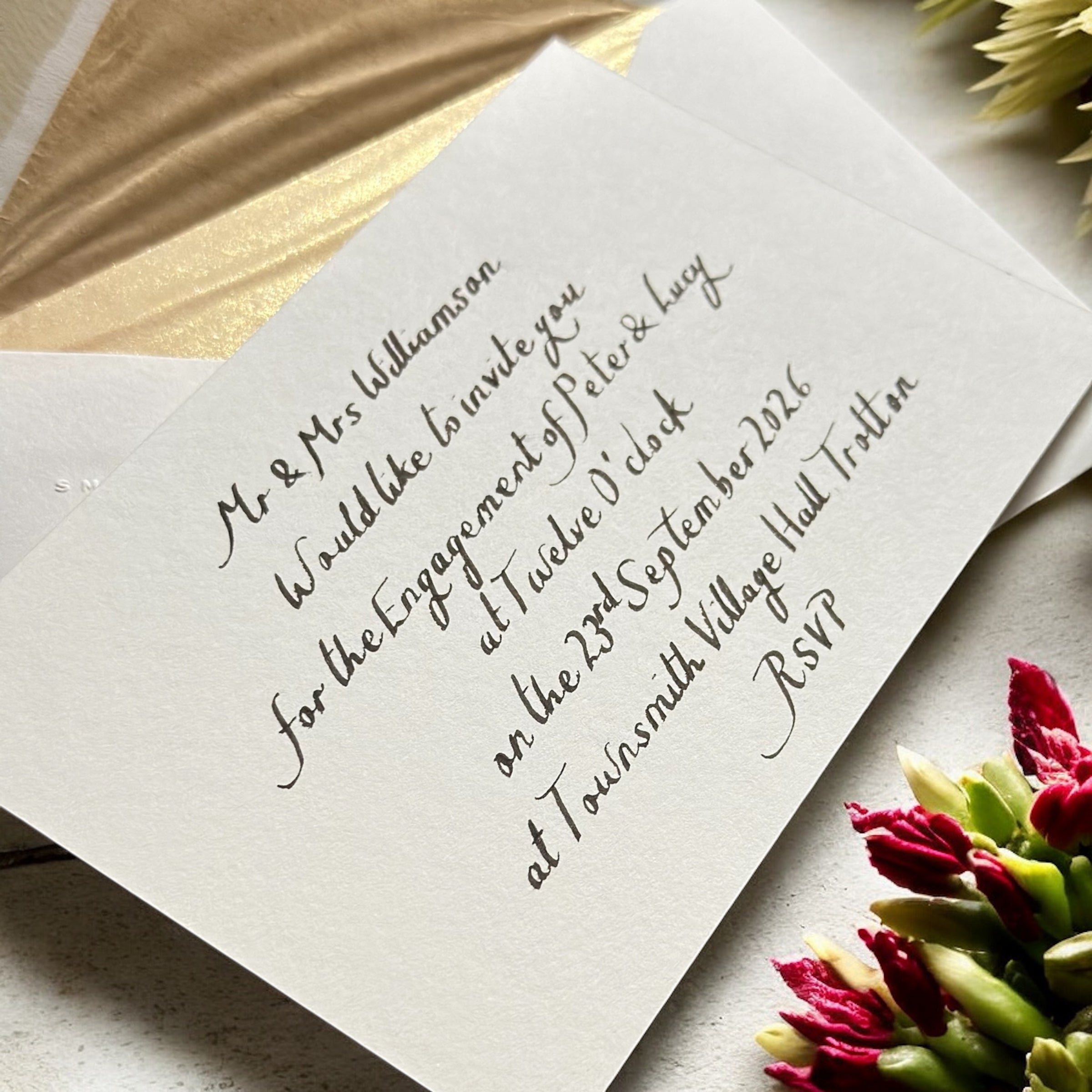 Handwritten Wedding Cards for Invitations, Poems & Thank Yous
