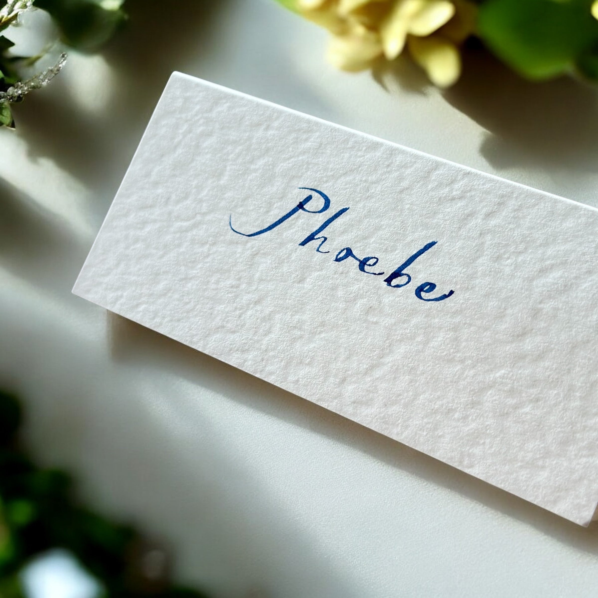 Handwritten Place Cards White