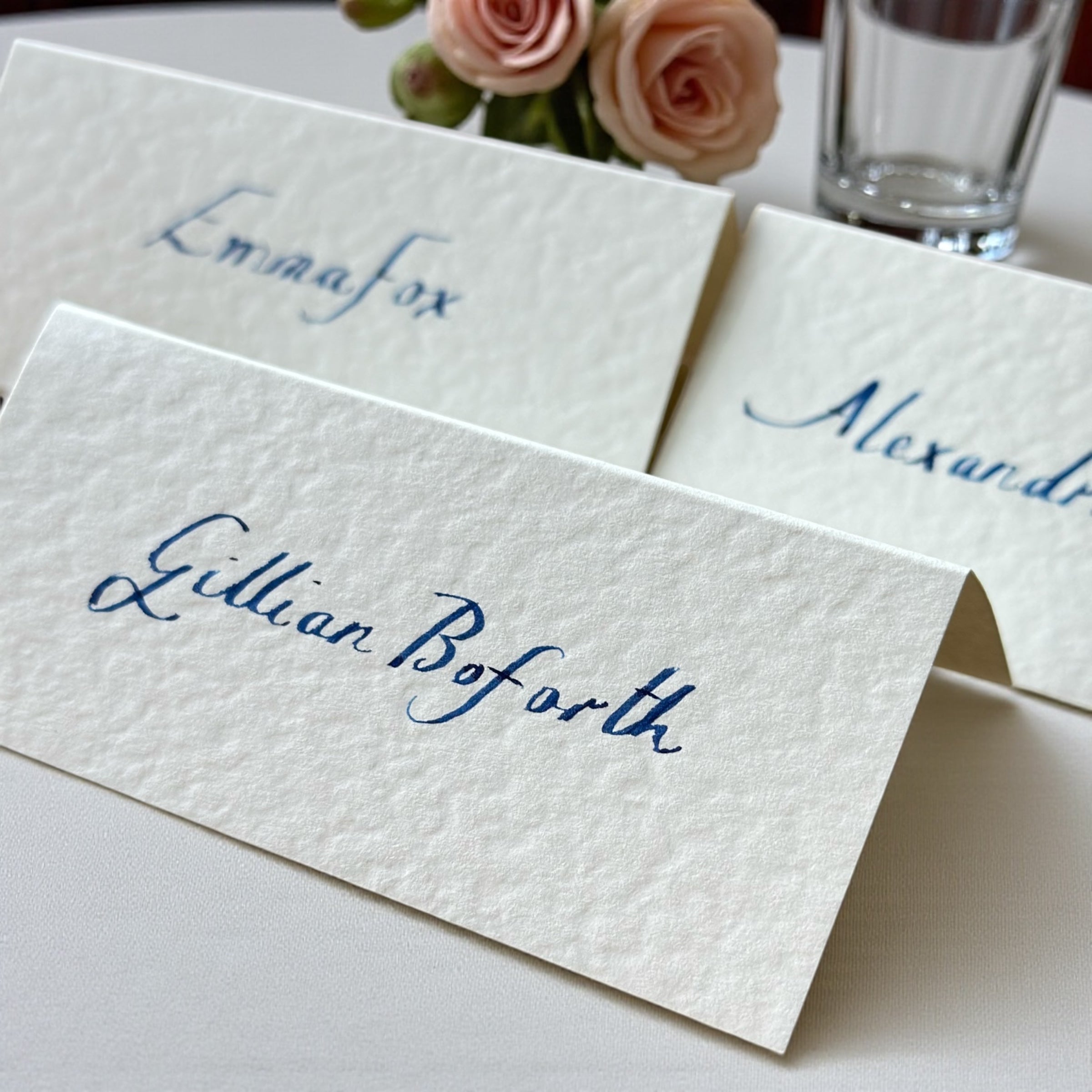 Handwritten Place Cards White