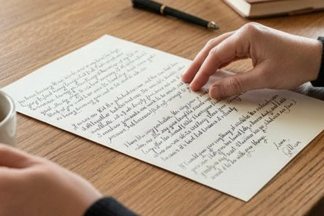 Handwritten Luxury Letters A4 with Red Wax Seal