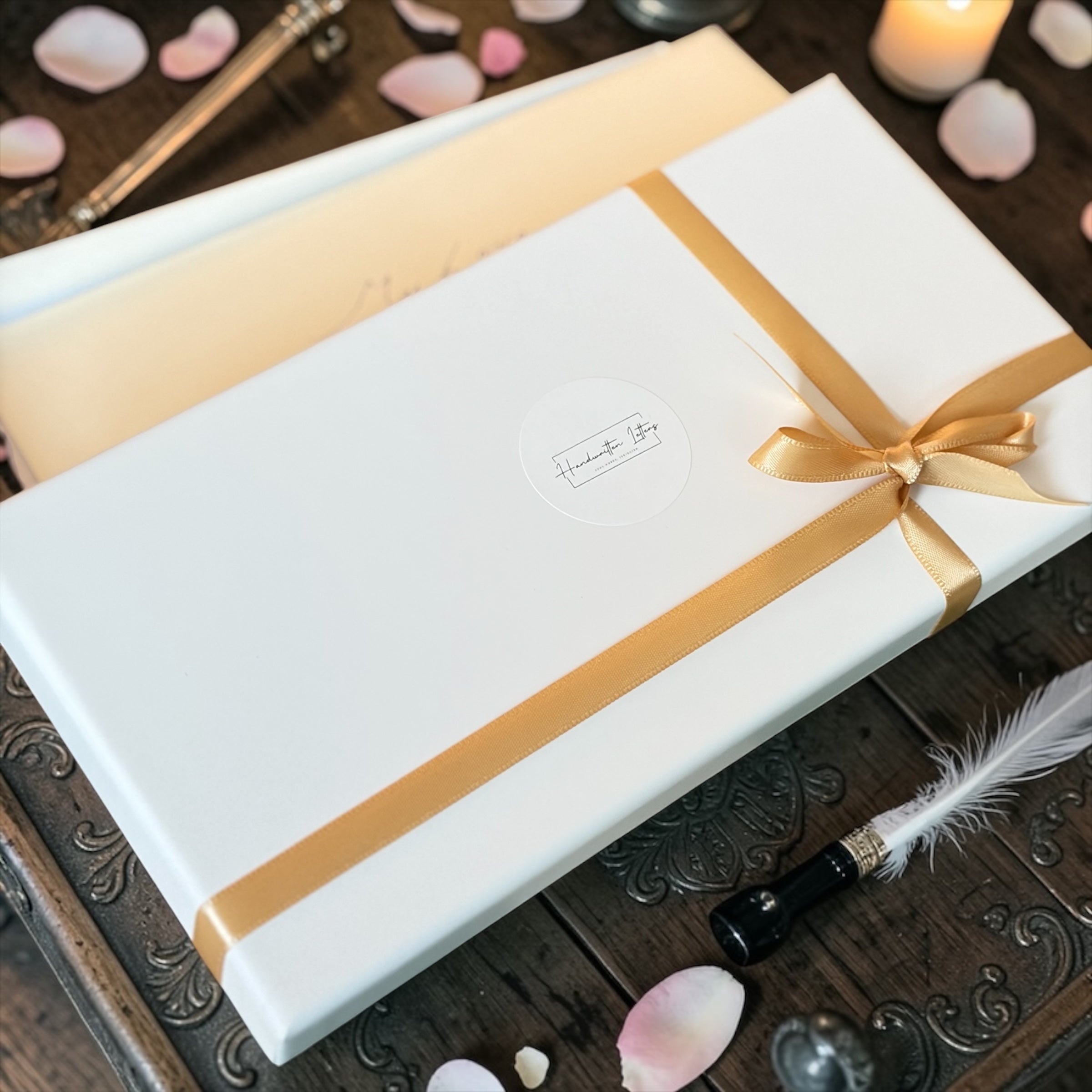 Handwritten A4 Parchment Letter with Gold Wax Seal