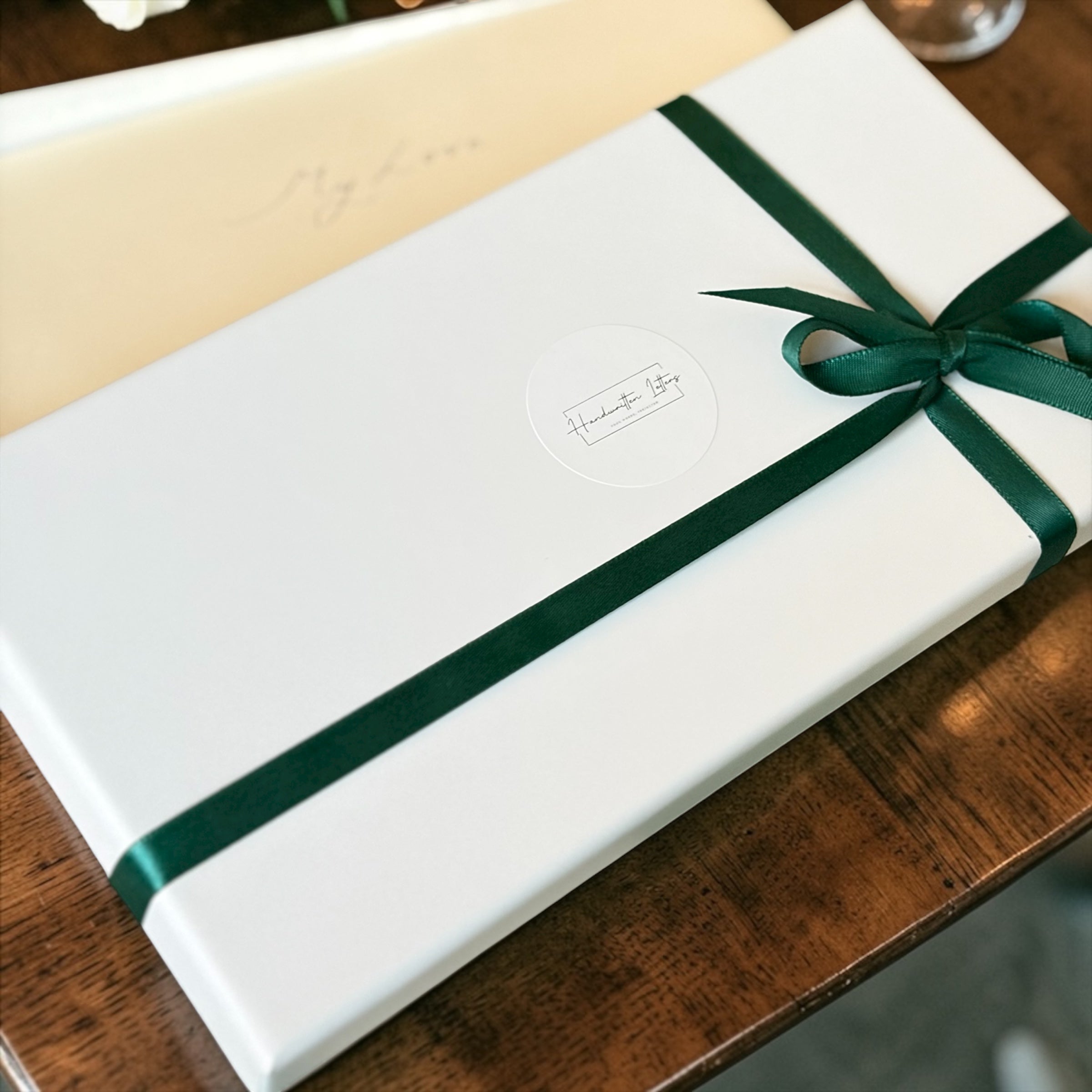Handwritten Luxury Letters A4 with Green Wax Seal