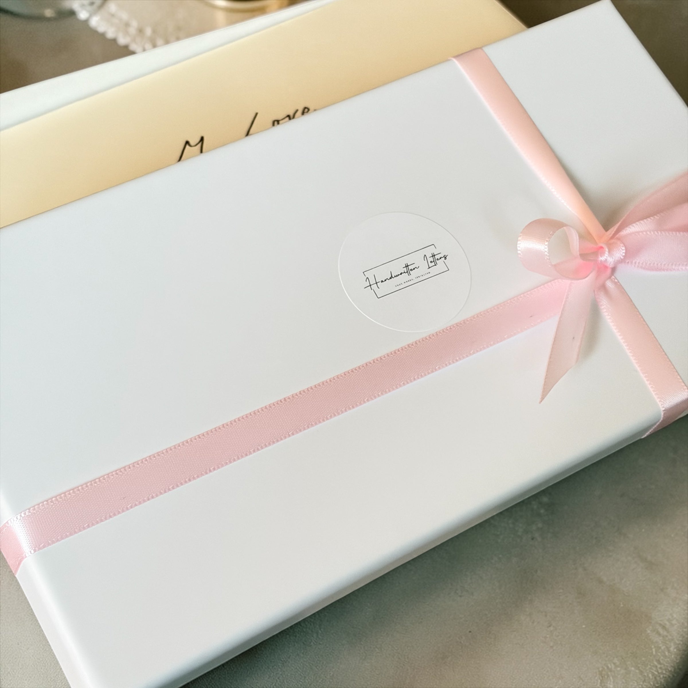 Handwritten Luxury Letters A4 with Pink Wax Seal