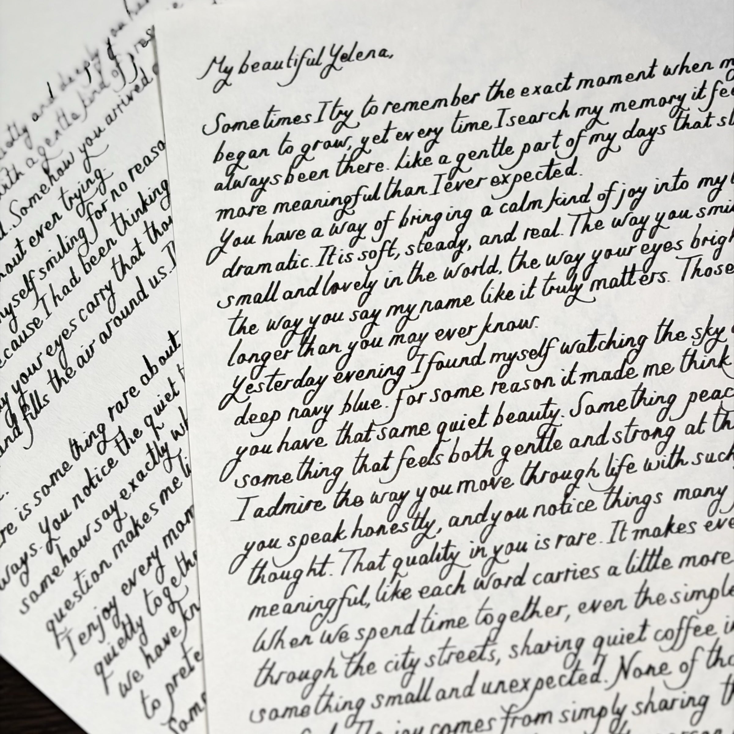 Handwritten Luxury Letters A4 with Red Wax Seal