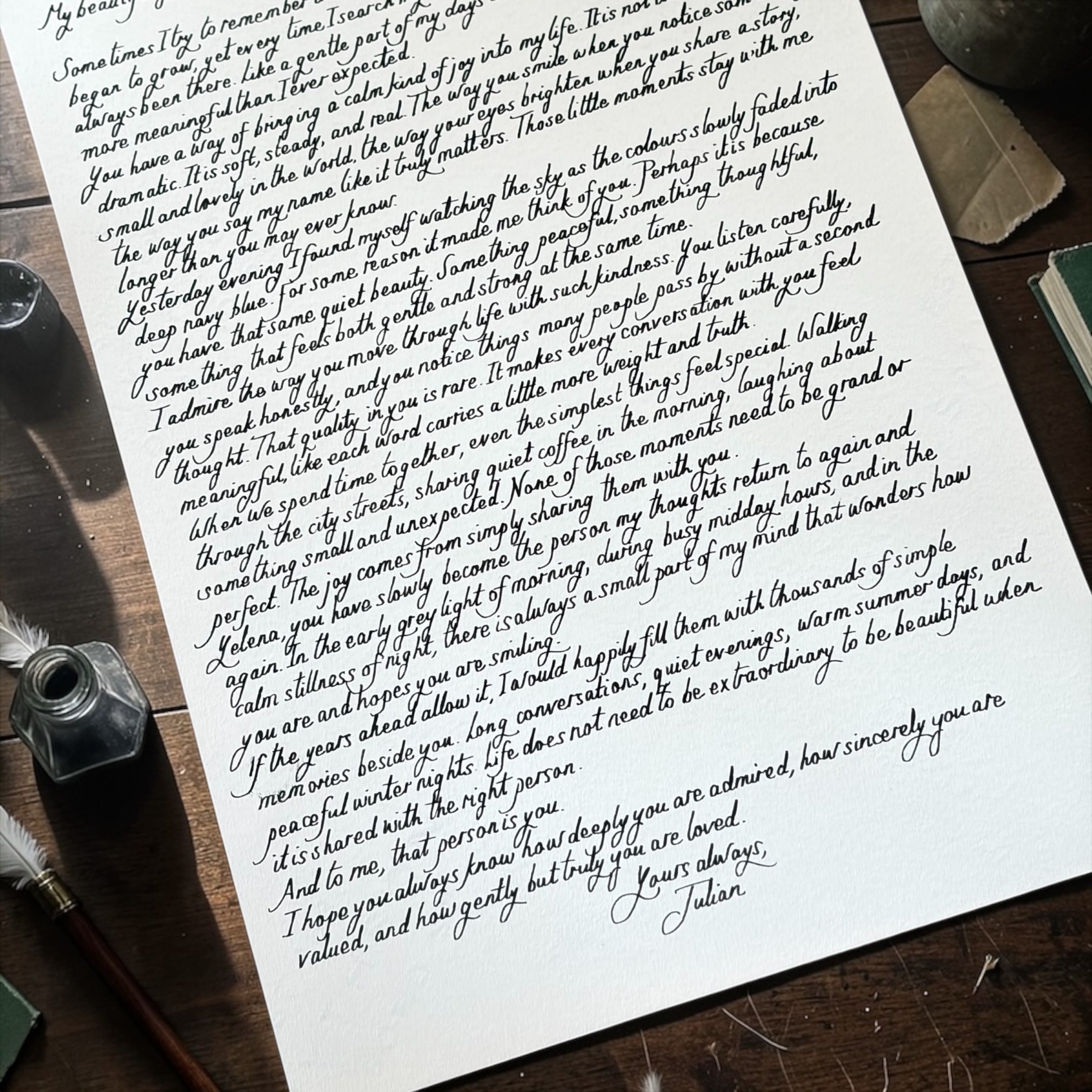 Handwritten Luxury Letters A4 with Red Wax Seal