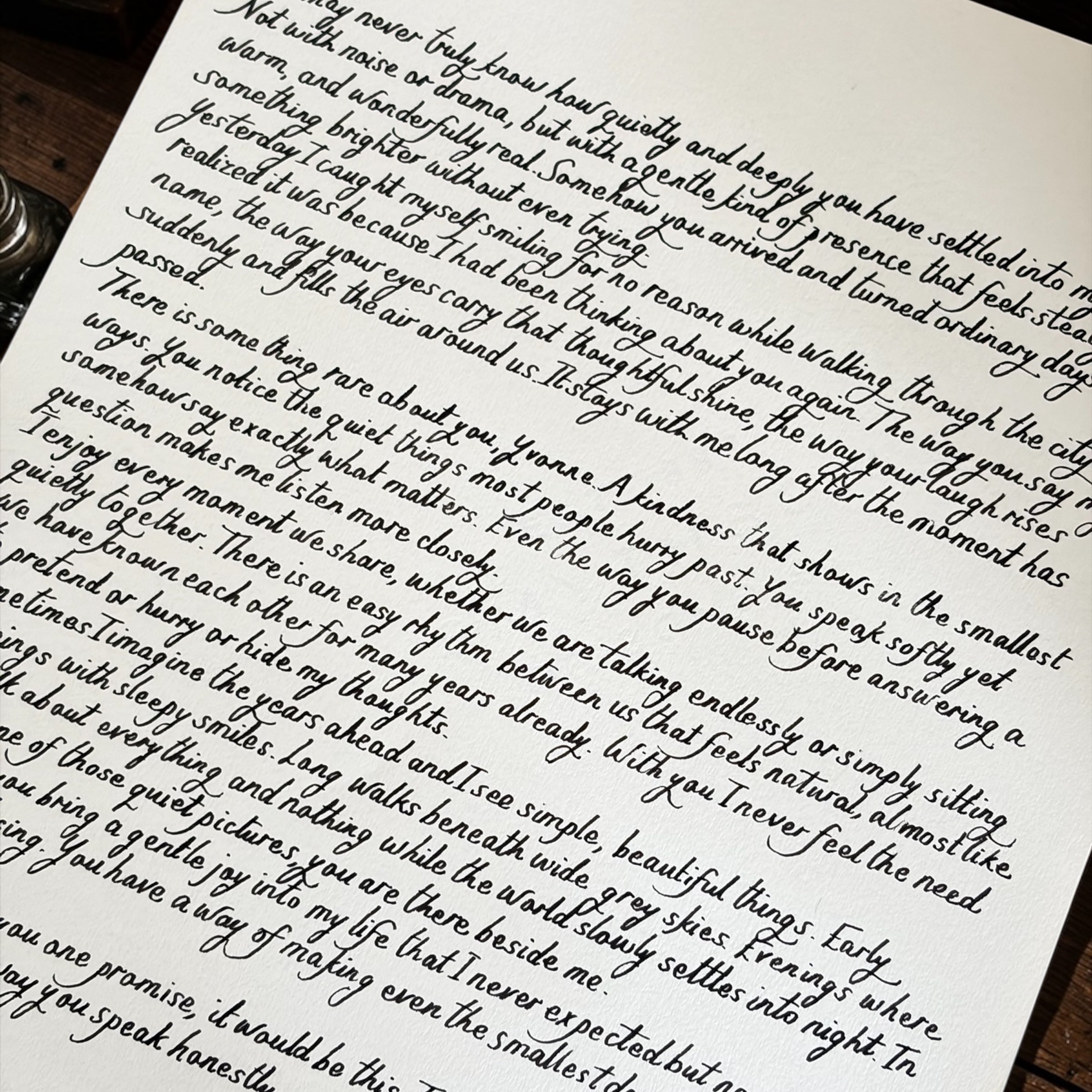 Handwritten Luxury Letters A4 with Blue Wax Seal