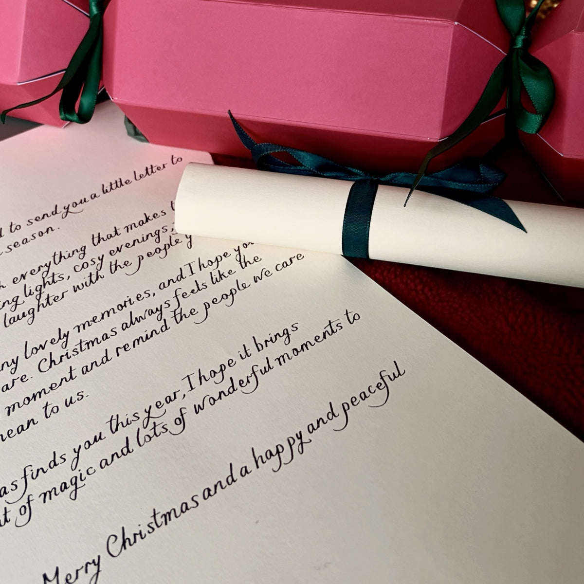 Personalised Handwritten Christmas Letter in Luxury Gift Cracker