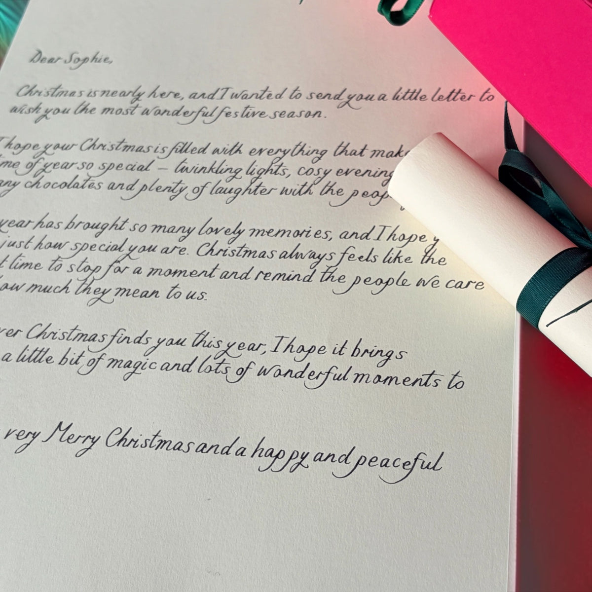 Personalised Handwritten Christmas Letter in Luxury Gift Cracker
