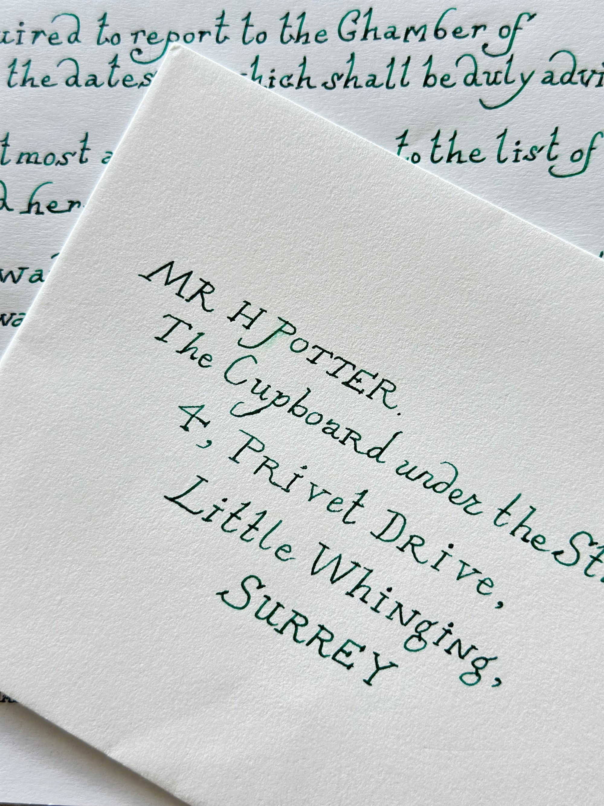 Handwritten Harry Potter Acceptance Letter