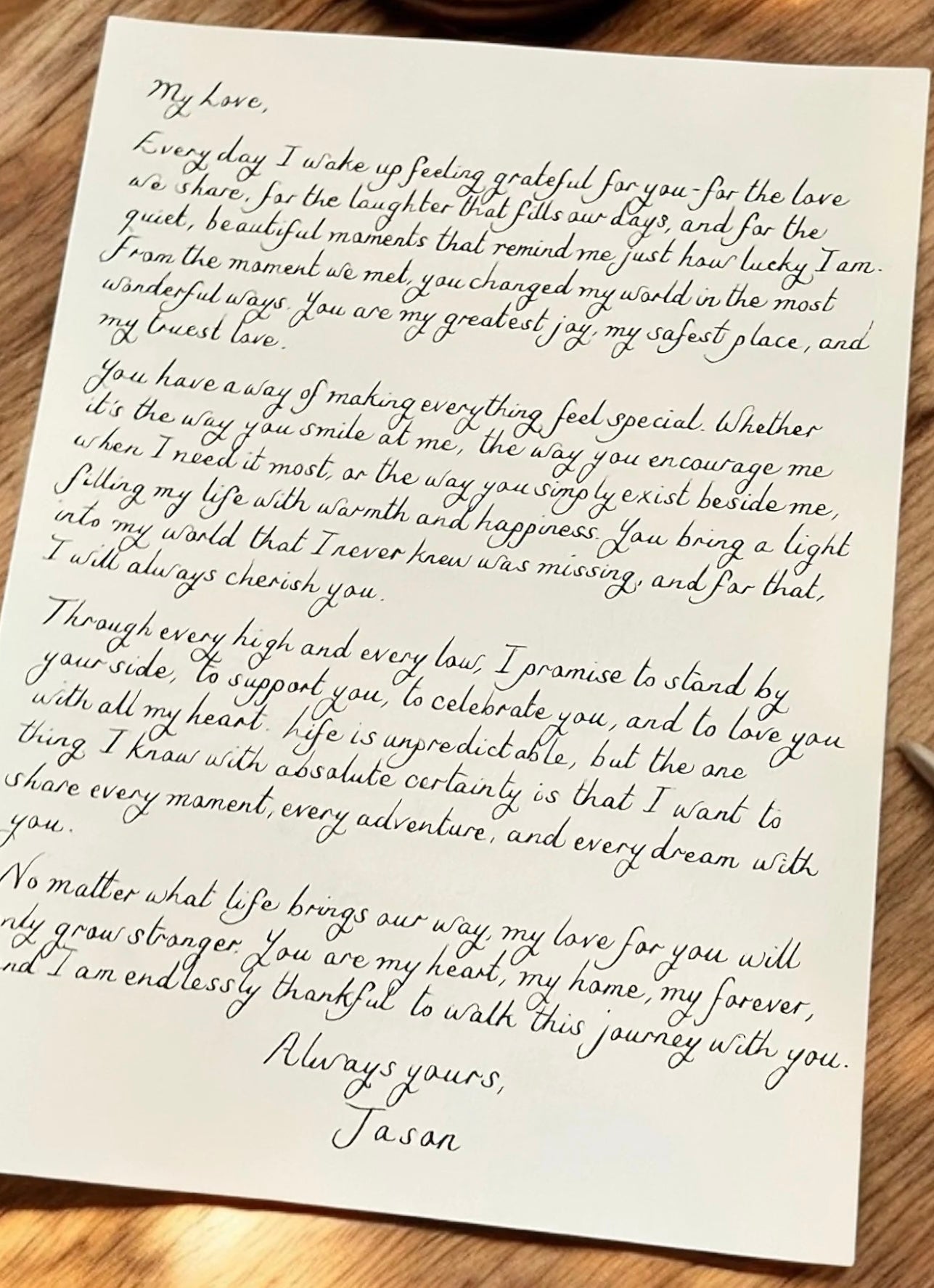 Handwritten Luxury Letters A4 with Red Wax Seal