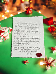Handwritten Santa Scroll in Cursive