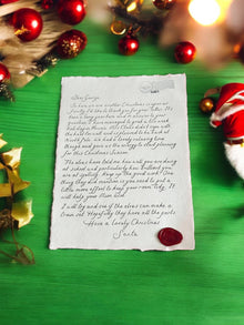 Handwritten Santa Scroll in Cursive