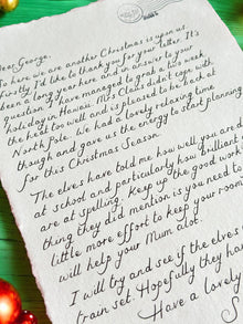 Handwritten Santa Scroll in Cursive