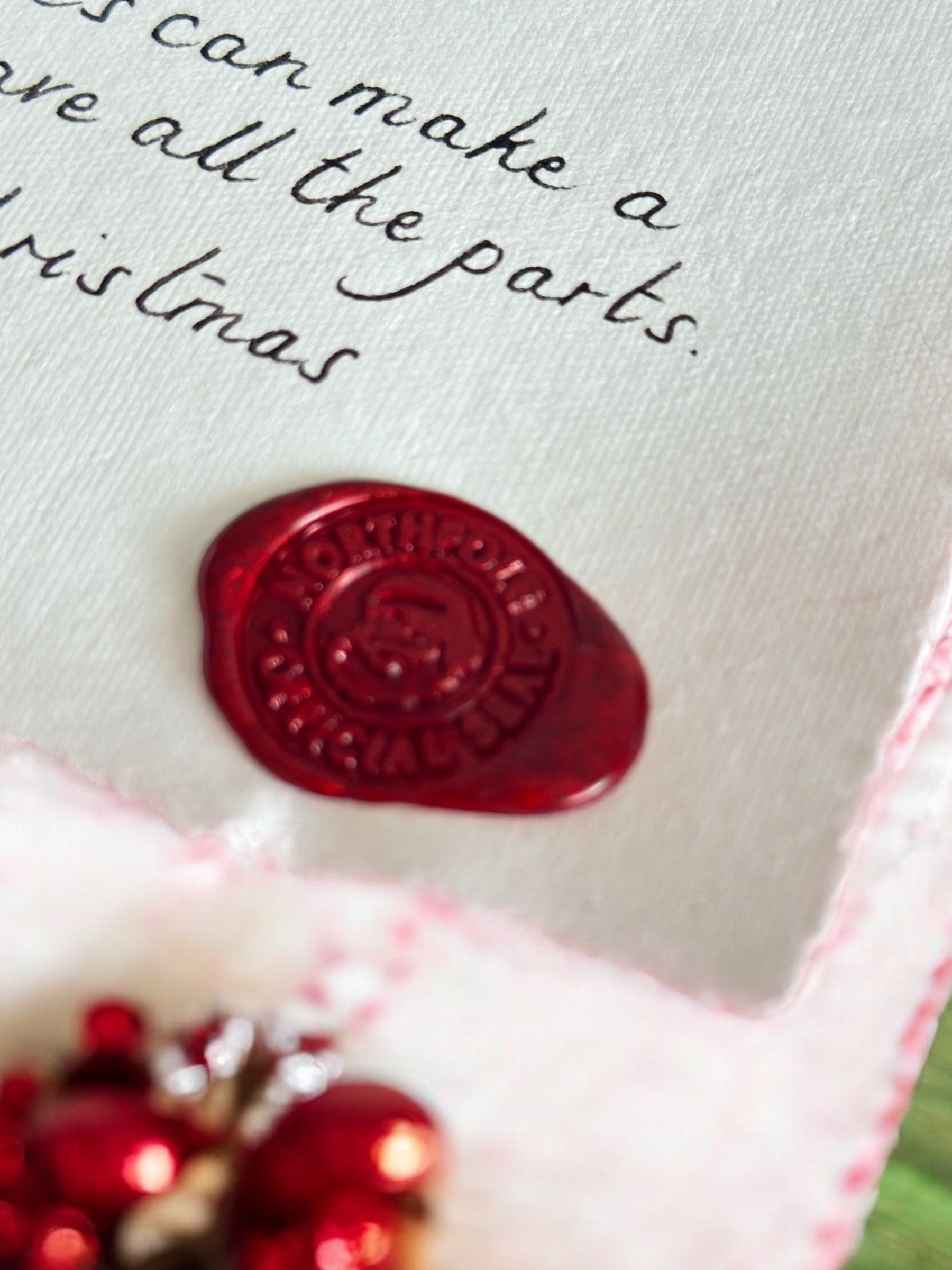 Handwritten Santa Scroll in Cursive