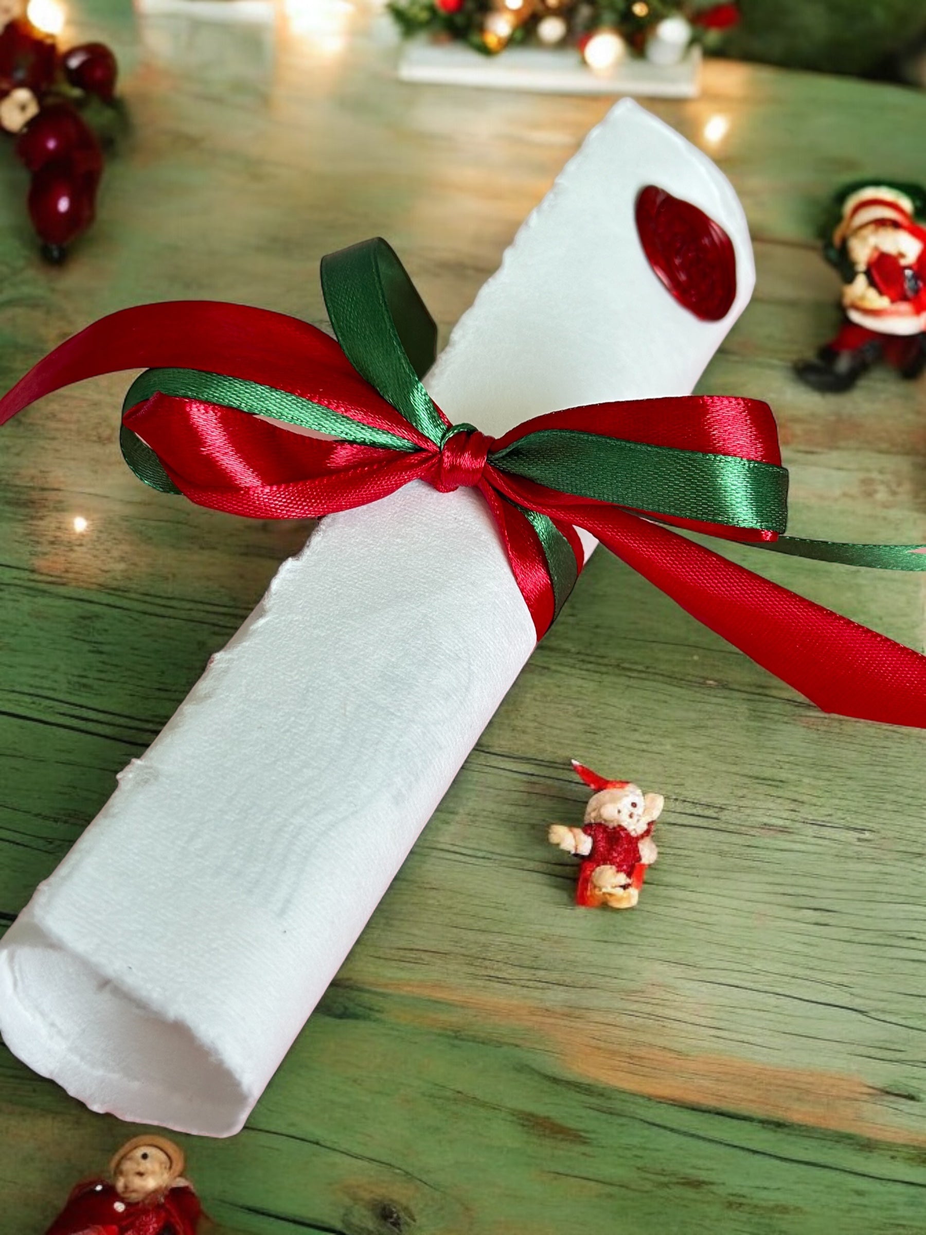 Handwritten Santa Scroll in Cursive