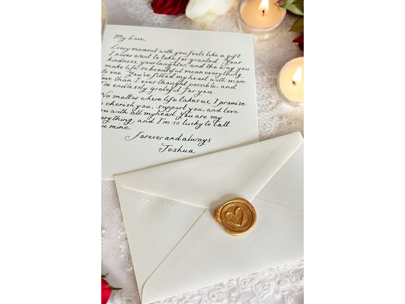 Luxury A5 Short Letters Gold Wax Seal