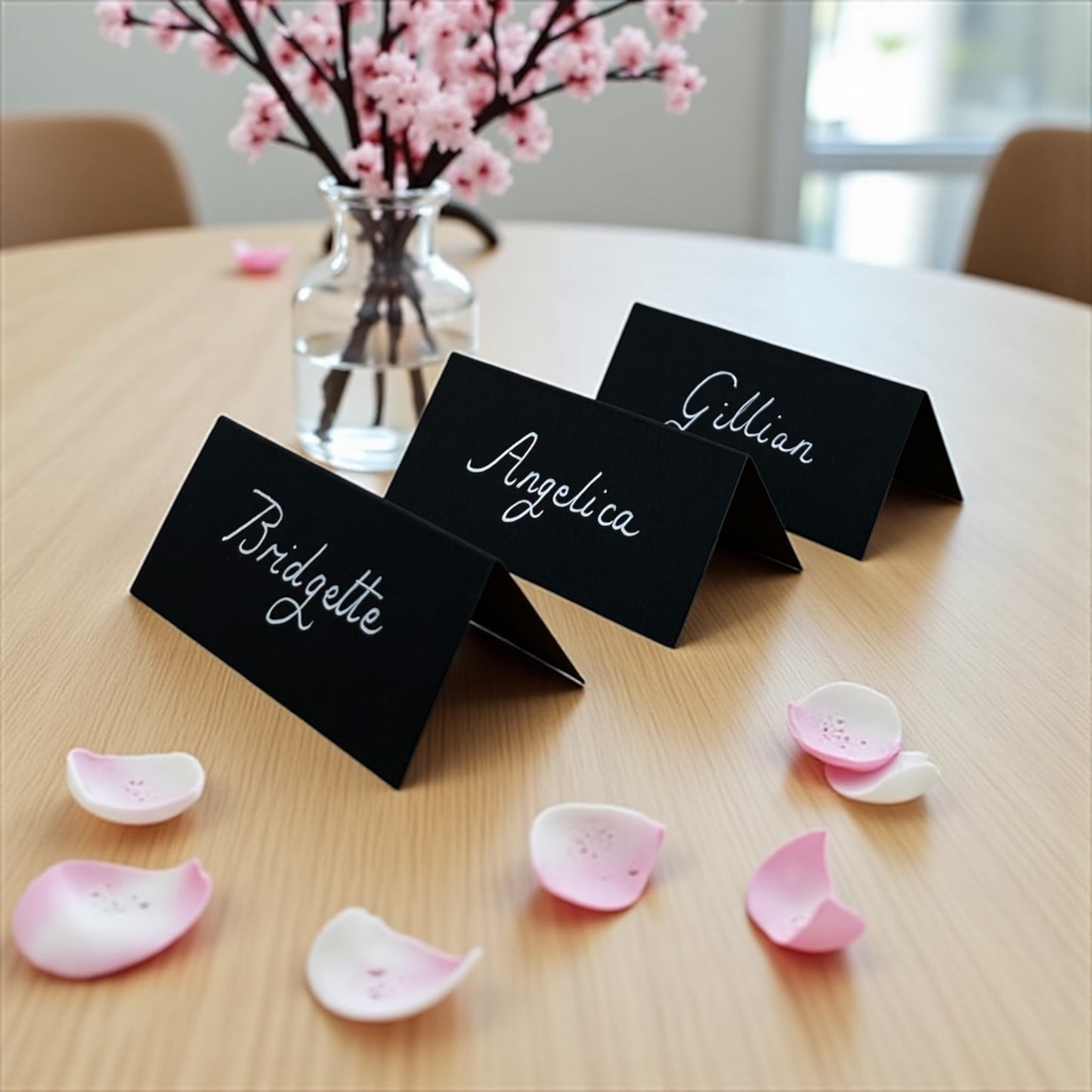Handwritten Black Place Cards