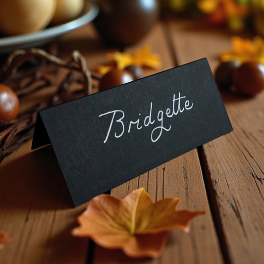 Handwritten Black Place Cards