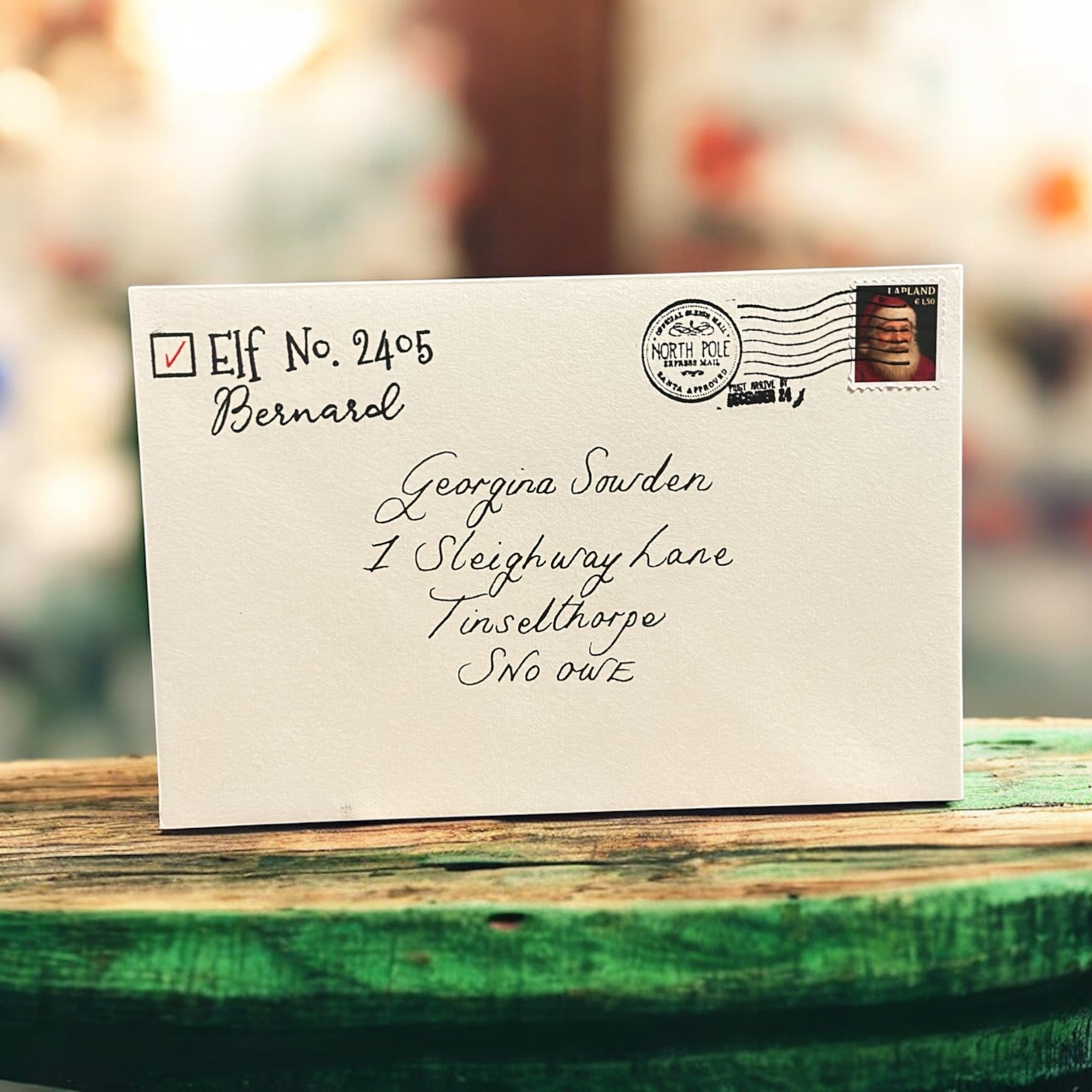 Handwritten Santa Letter in Cursive with Wax Seal