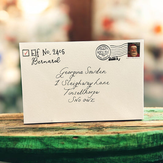 Handwritten Santa Letter in Cursive with Wax Seal